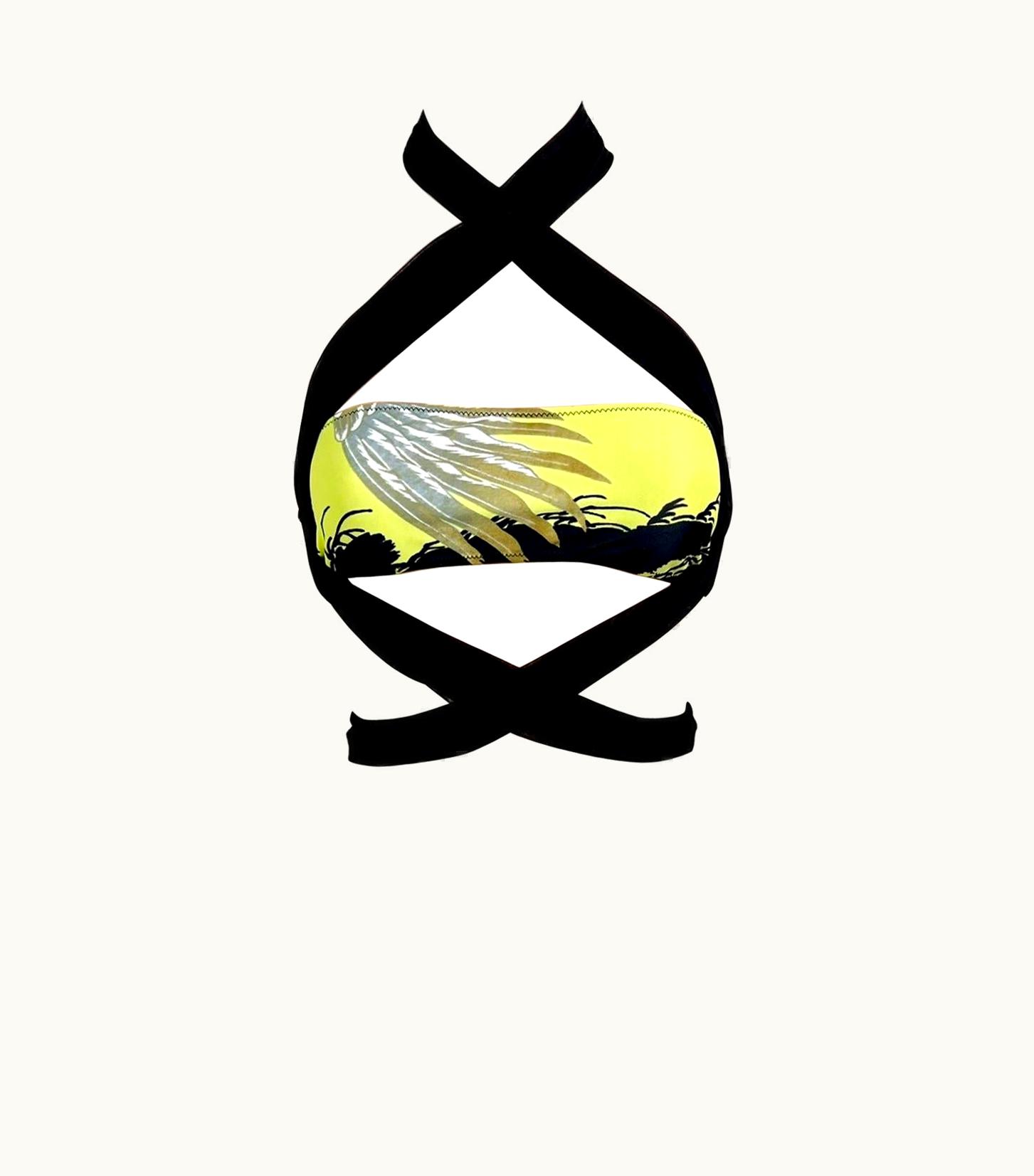 Jean-Paul Gaultier Jean Paul Gaultier Soleil Eagle Tattoo Bikini Swimwear Swimsuit 2 Piece Set