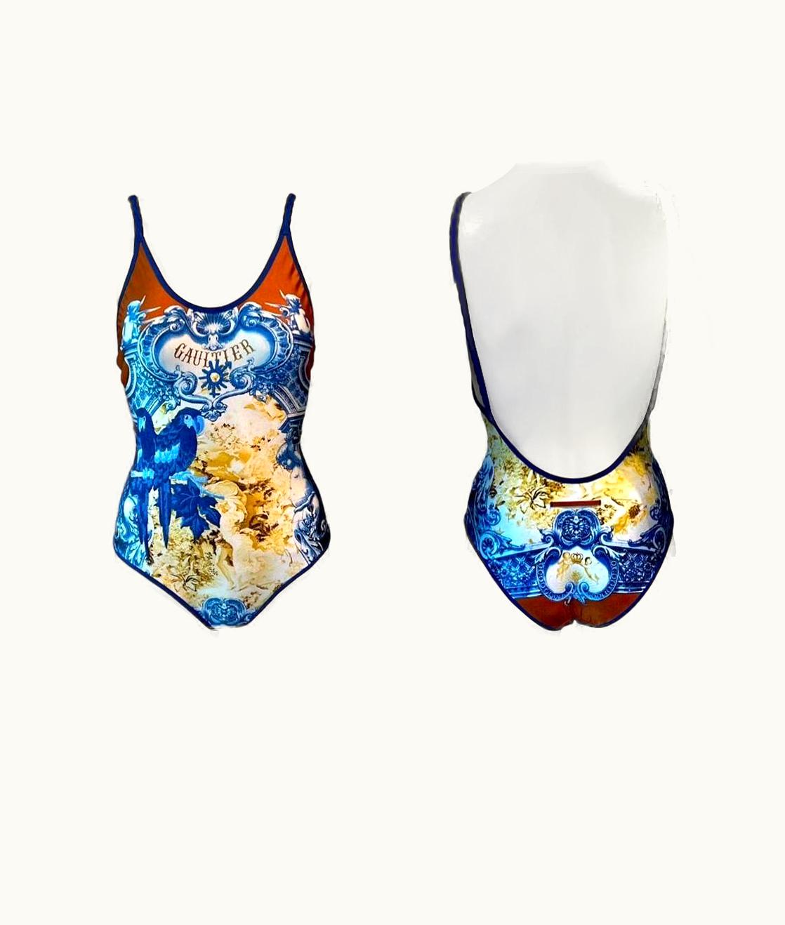 Jean-Paul Gaultier Jean Paul Gaultier S/S Embroidered Logo One-Piece Bodysuit Swimwear Swimsuit