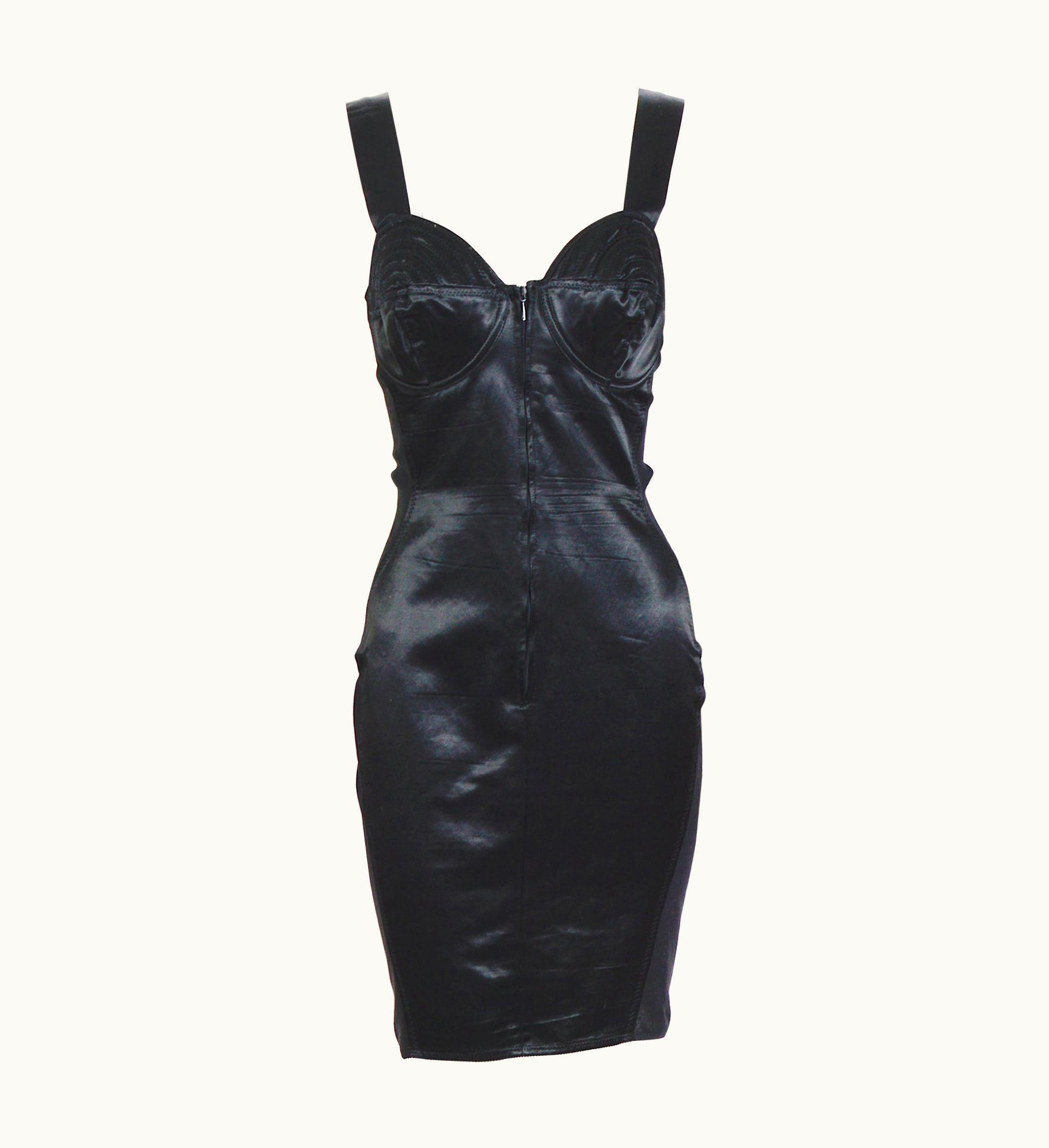 Jean-Paul Gaultier Jean-Paul Gaultier Junior 1989 Iconic Black Cone Corset Bodycon Dress