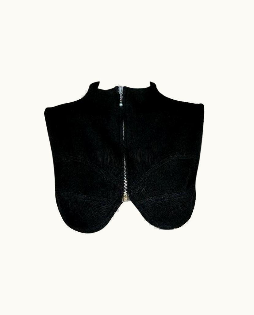 Jean-Paul Gaultier Vintage 1980' Jean Paul Gaultier Black Crop Top