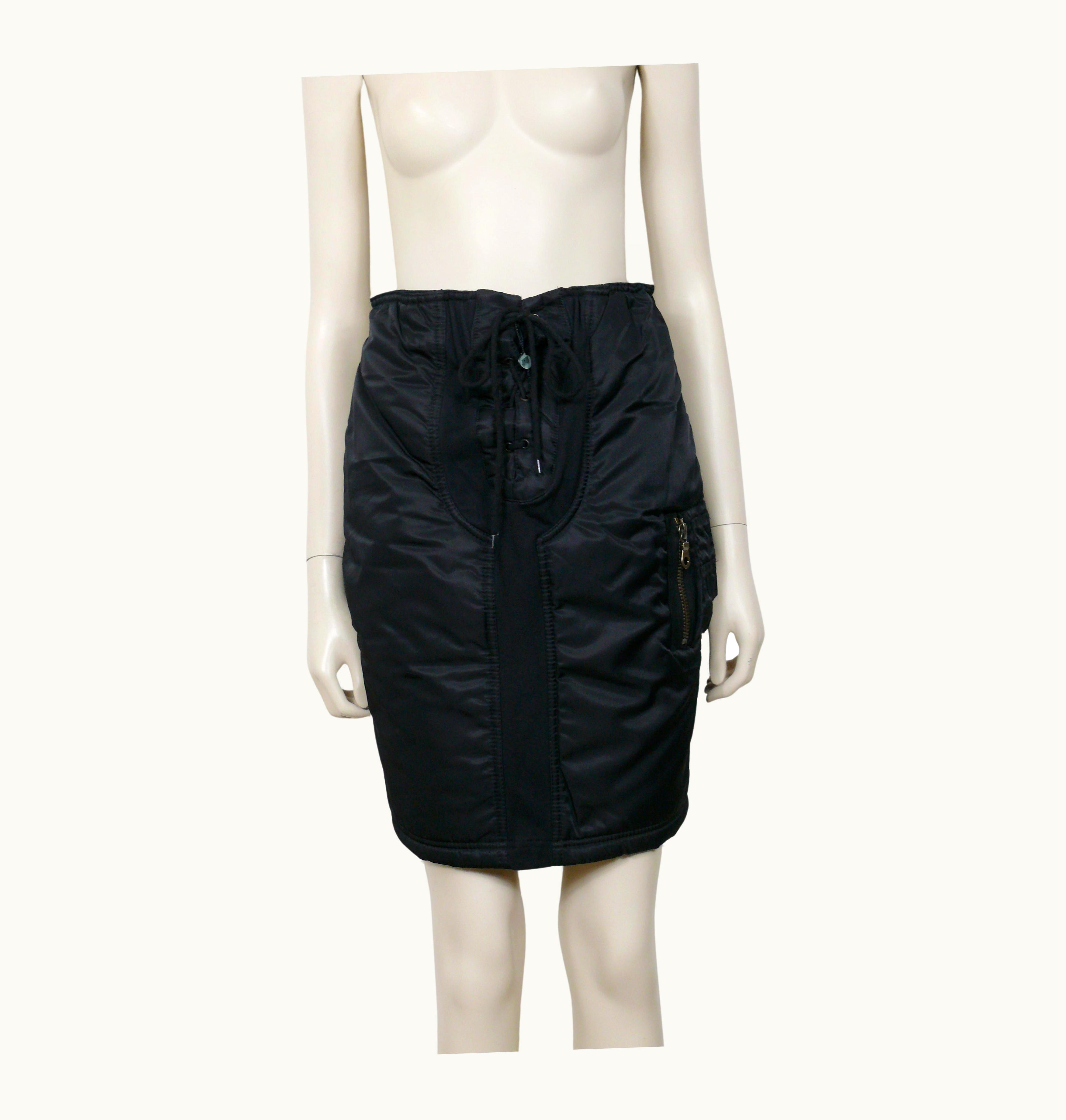 Jean-Paul Gaultier Jean Paul Gaultier Junior Vintage Black Padded Skirt