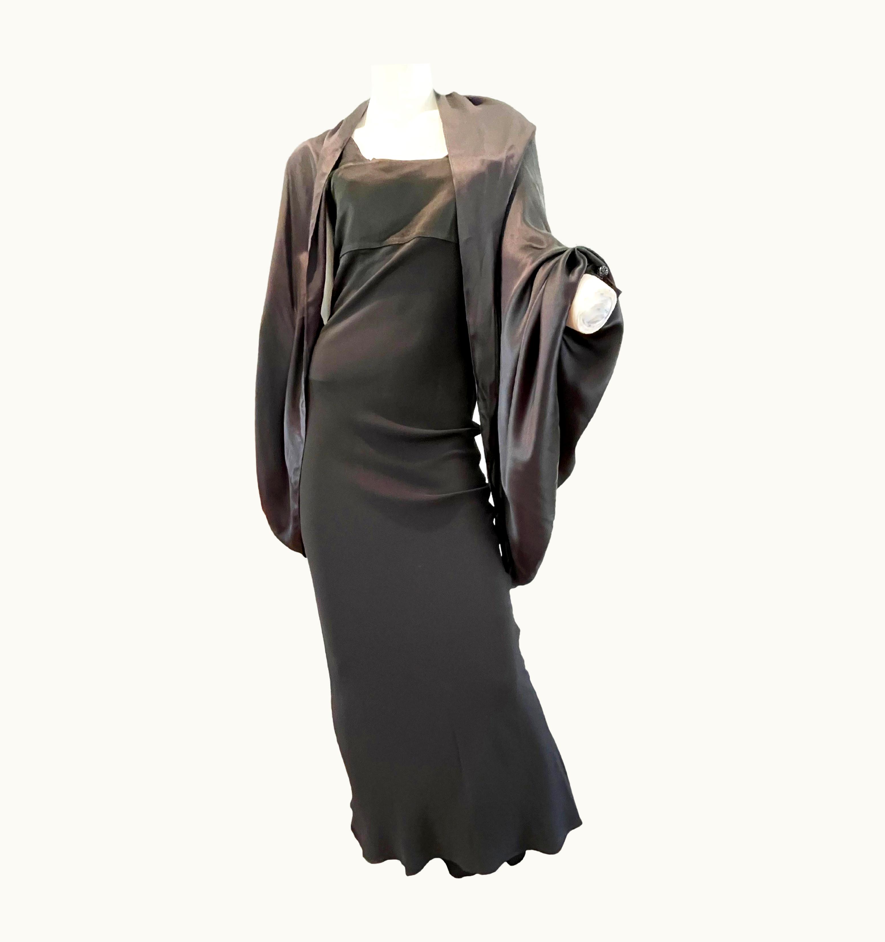Jean-Paul Gaultier 1990s Jean Paul Gaultier Classique Gown With Open Back Balloon Sleeves Jacket