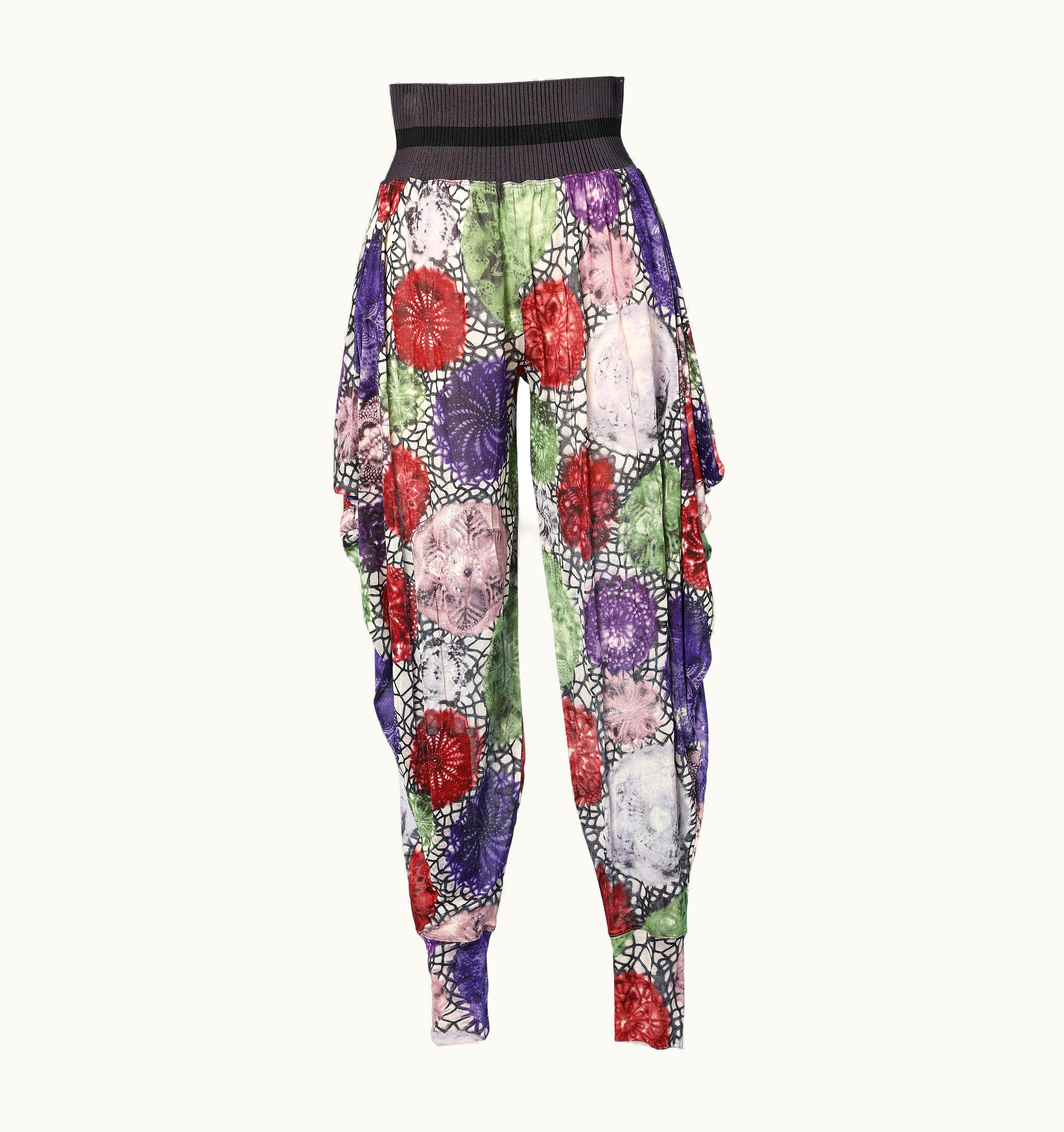 Jean-Paul Gaultier Sarouel Pant In Printed Silk Jersey Jean-Paul Gaultier