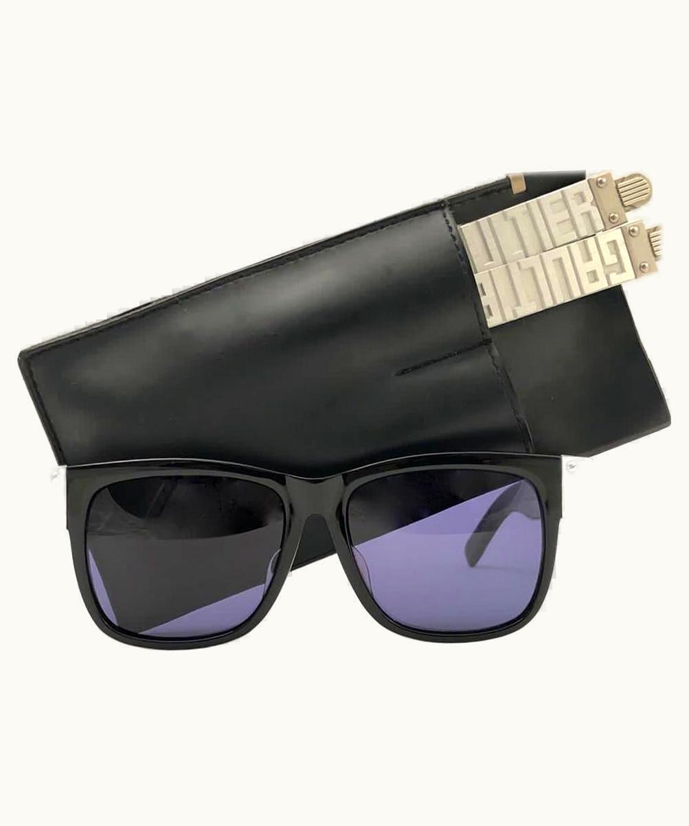 Jean-Paul Gaultier Jean Paul Gaultier 56 8002 Black Changeable Temples Collectors Item 1990 Japan