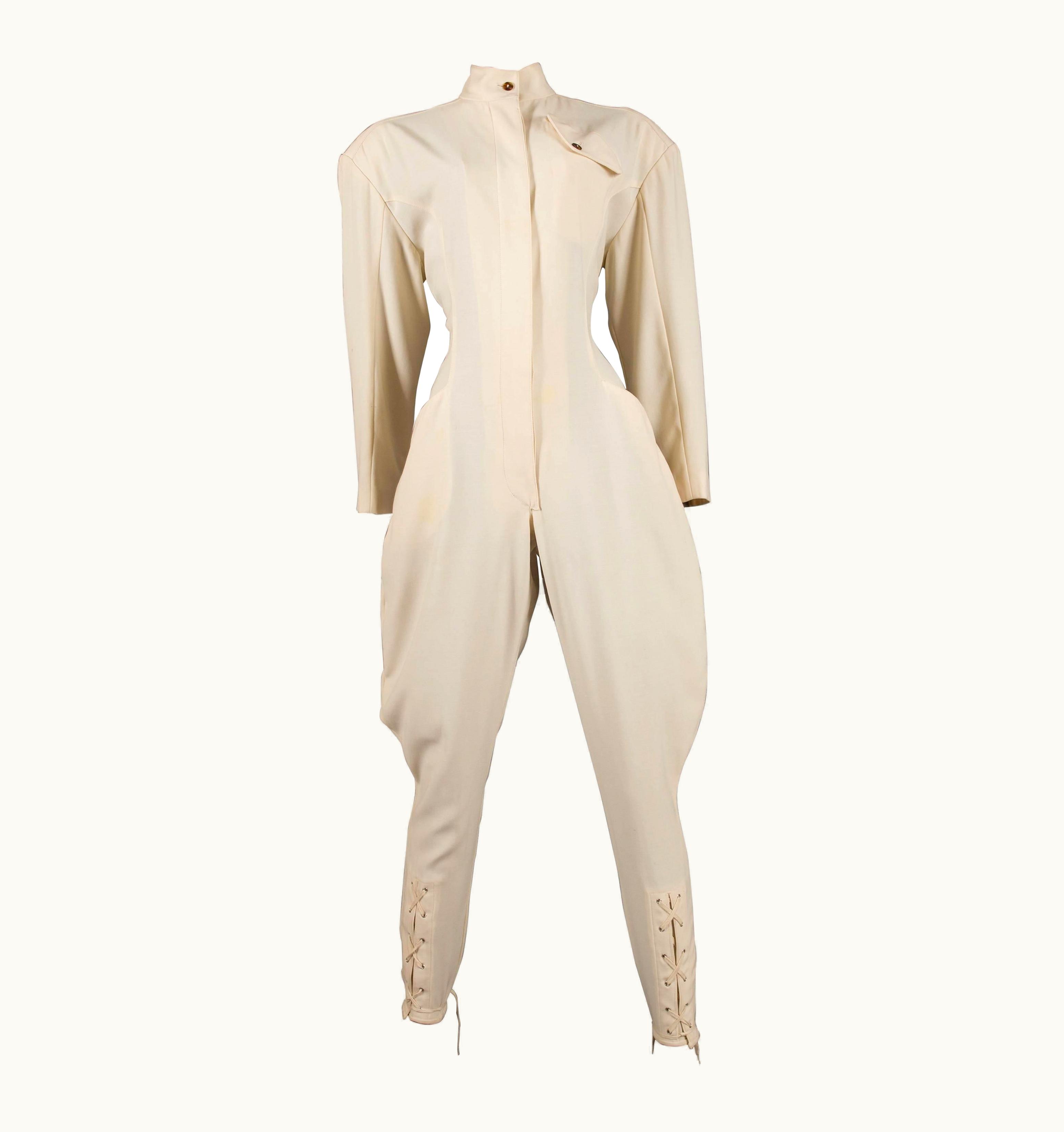 Jean-Paul Gaultier Jean Paul Gaultier Ivory Jodhpur Jumpsuit, Circa 1987