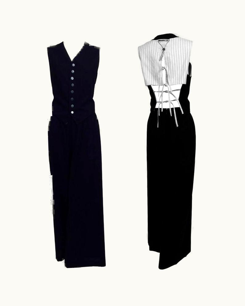 Jean-Paul Gaultier Jean Paul Gaultier Crown & Star Label Trouser & Vest Set 1994