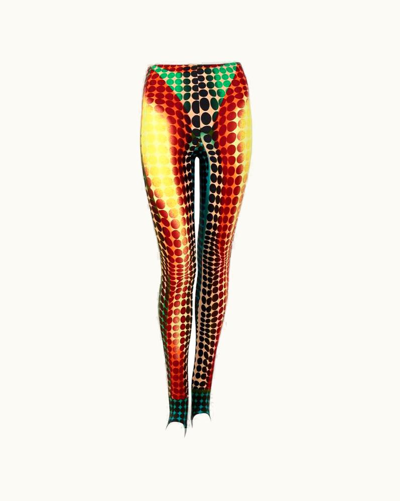 Jean-Paul Gaultier Jean Paul Gaultier 1995 VIctor Vasarely Iconic Documented Op-Art Print Legging