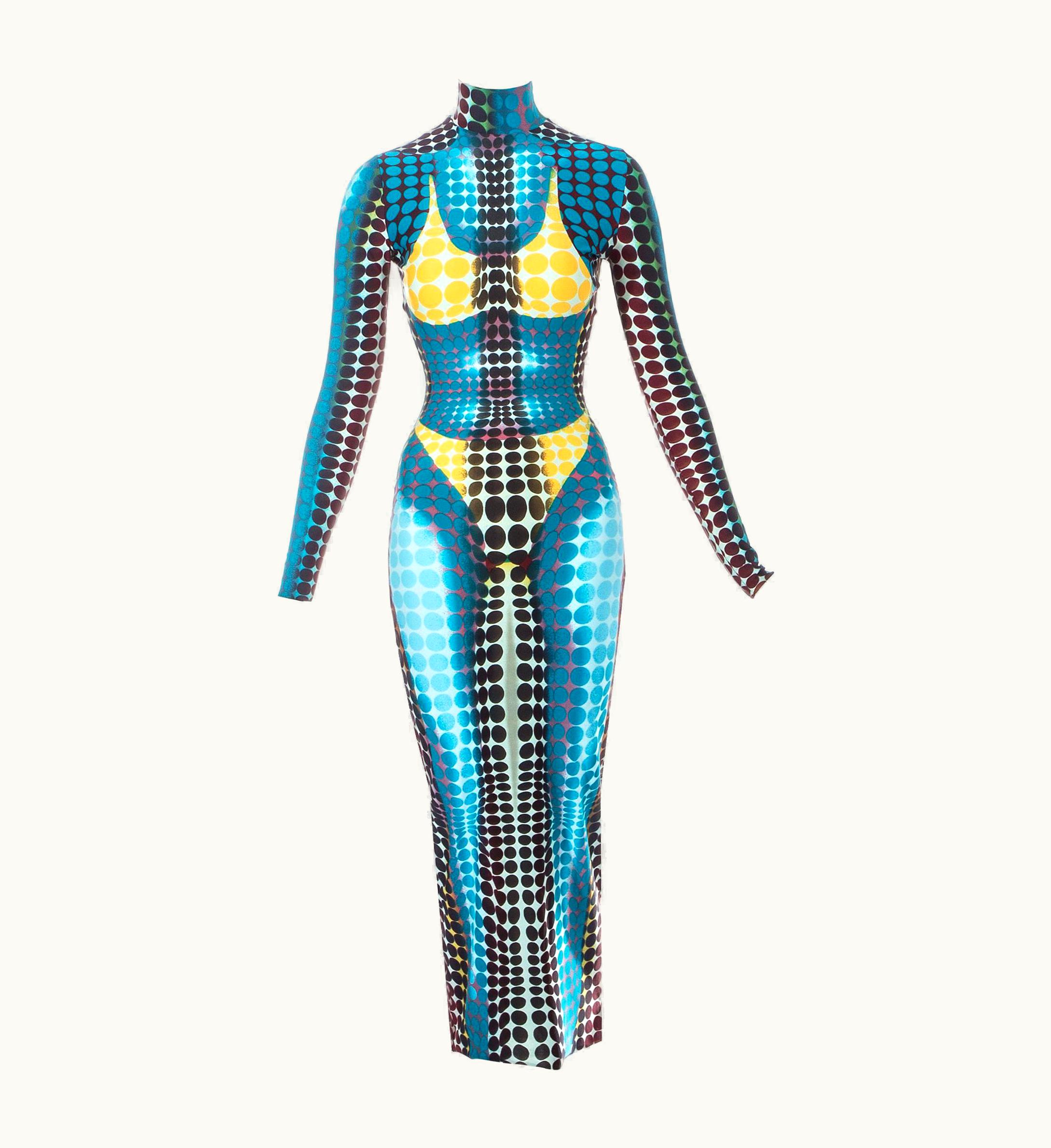 Jean-Paul Gaultier Jean Paul Gaultier Blue 'Mad Maxette' Dress, AW 1995