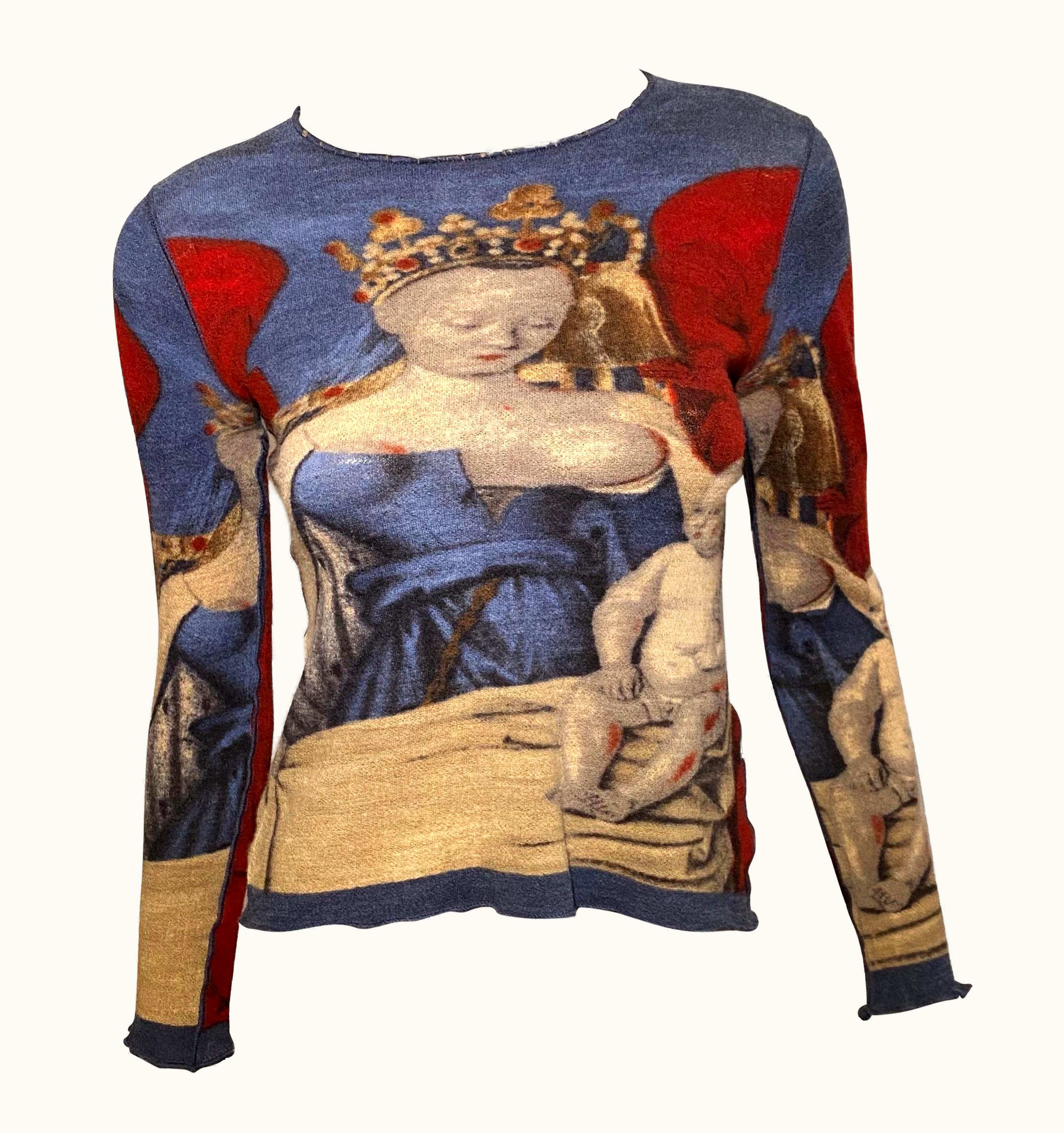 Jean-Paul Gaultier Jean Paul Gaultier S/S 1995 Jean Fouquet Paint Print