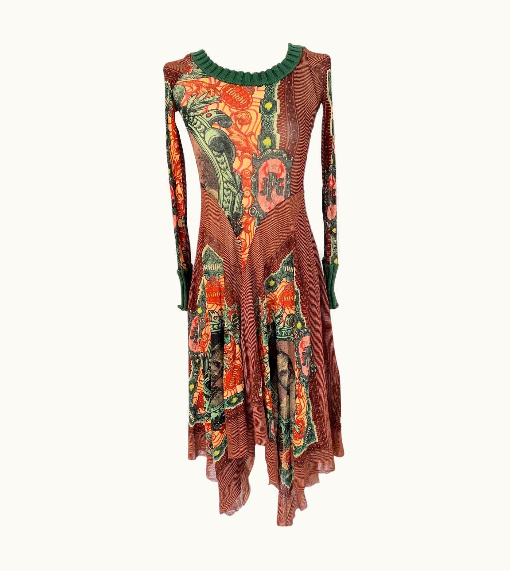 Jean-Paul Gaultier Vintage 1996 Jean Paul Gaultier Money Tattoo Dress