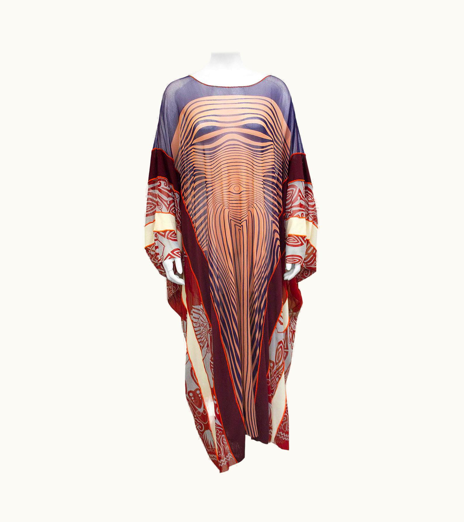 Jean-Paul Gaultier Spring/Summer 1996 Jean Paul Gaultier Sheer Body Illusion And Contour Kaftan UZ0596972