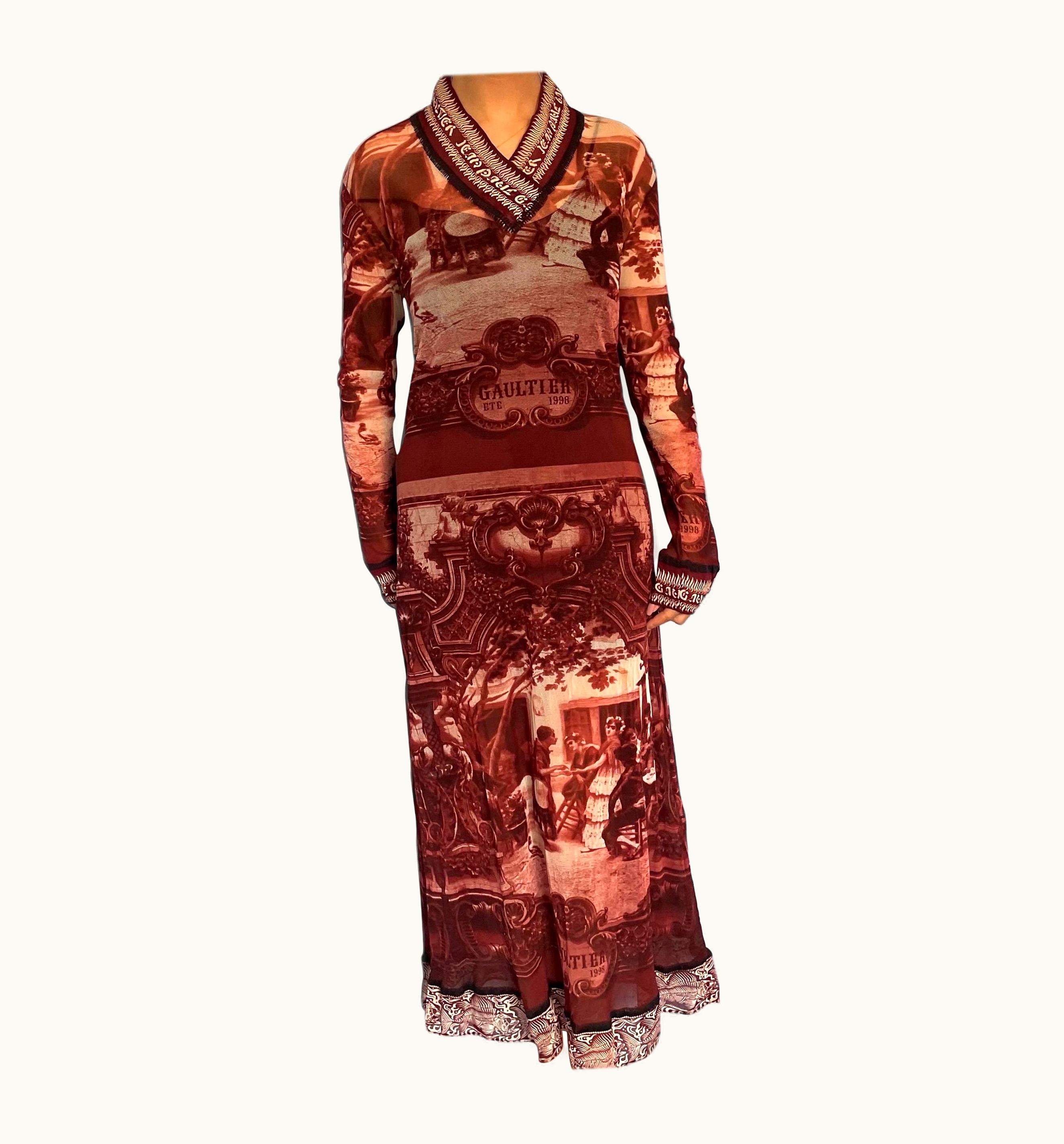 Jean-Paul Gaultier Jean Paul Gaultier S/S 1998 Mesh Maxi Dress