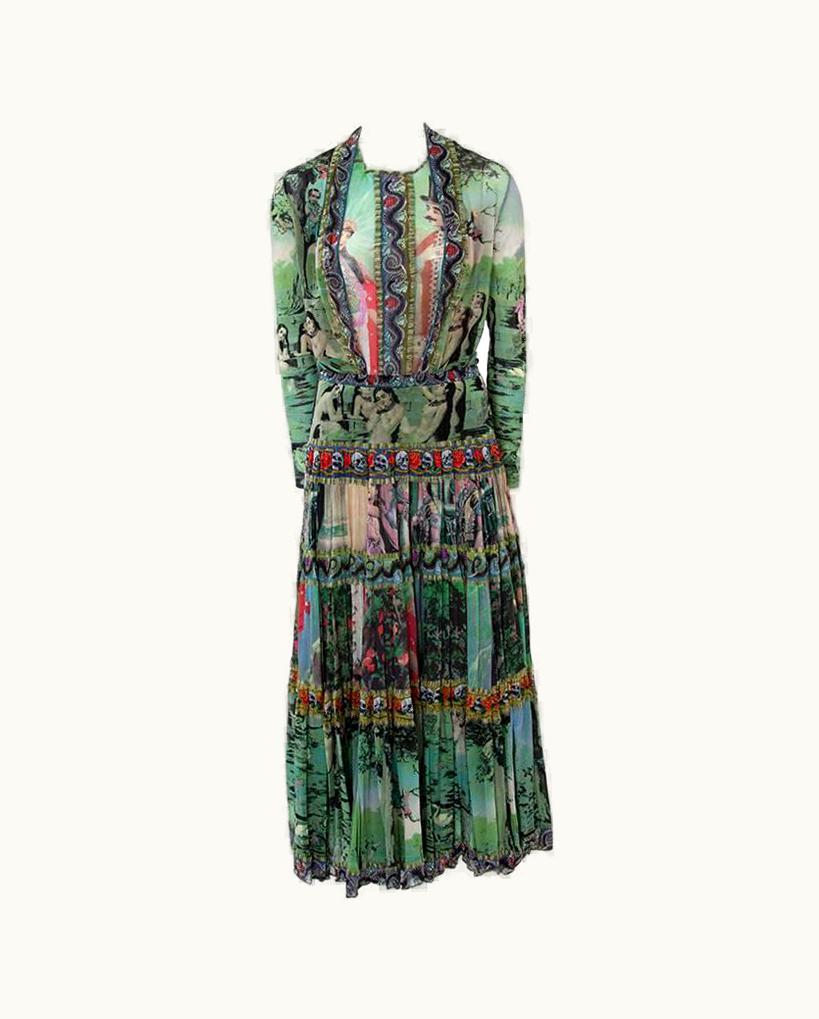 Jean-Paul Gaultier Jean Paul Gaultier Printed Mesh Ensemble, Spring-Summer 1998