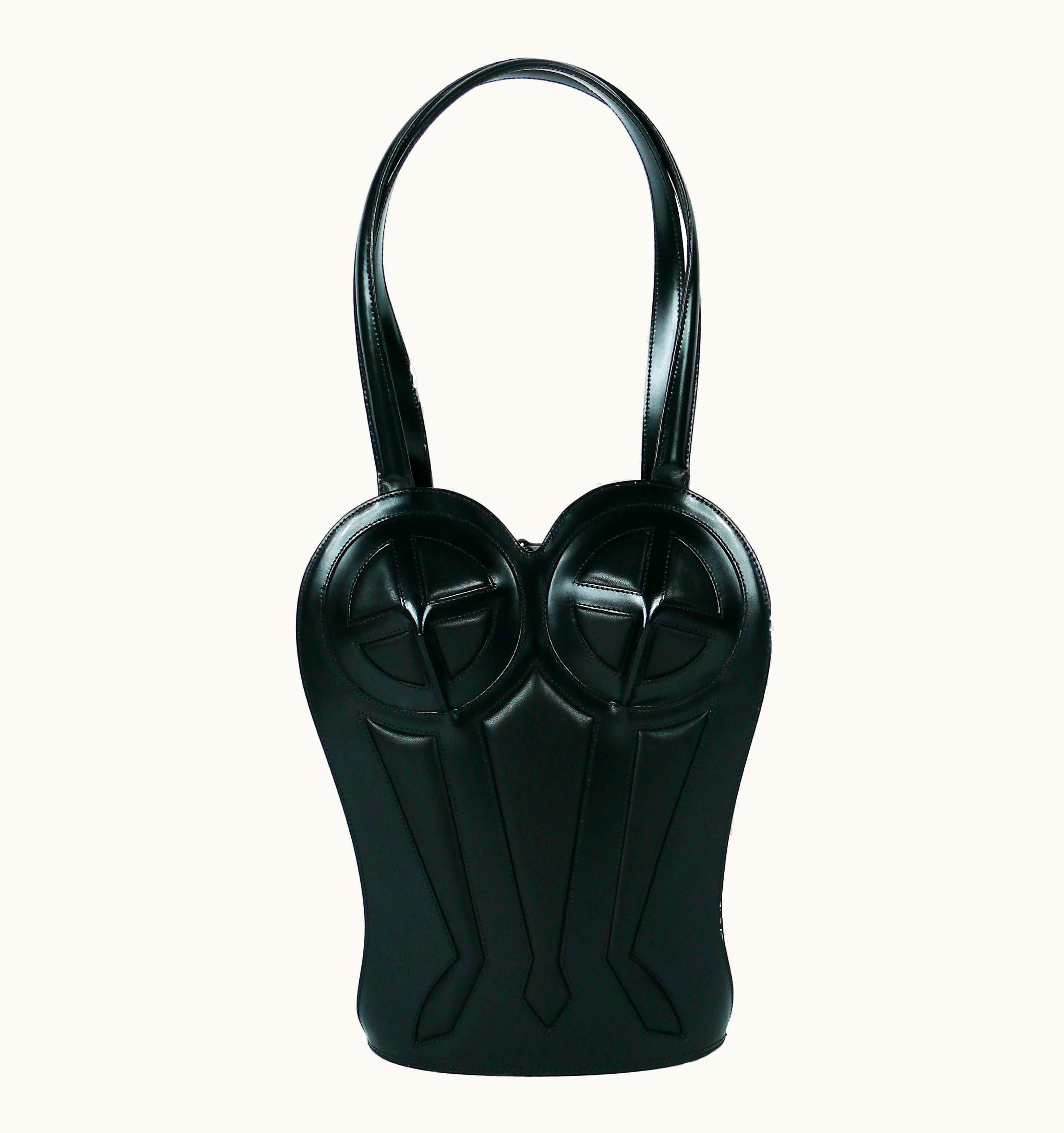 Jean-Paul Gaultier Jean Paul Gaultier Rare 1998 Iconic Black Leather Bustier Handbag UZ0596994