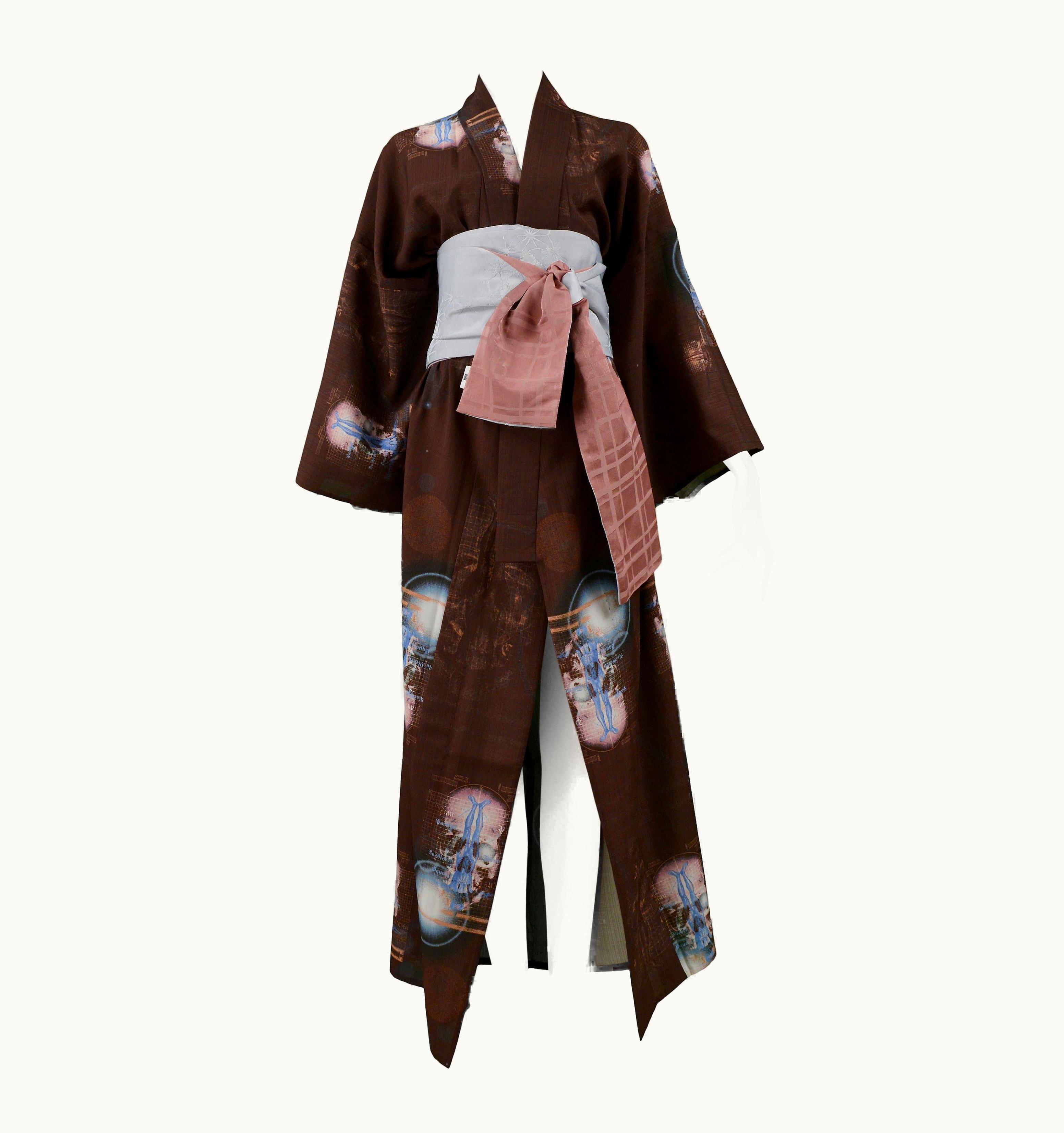 Jean-Paul Gaultier Vintage Jean Paul Gaultier Iconic -Ray & Skull Kimono & Obi 2002