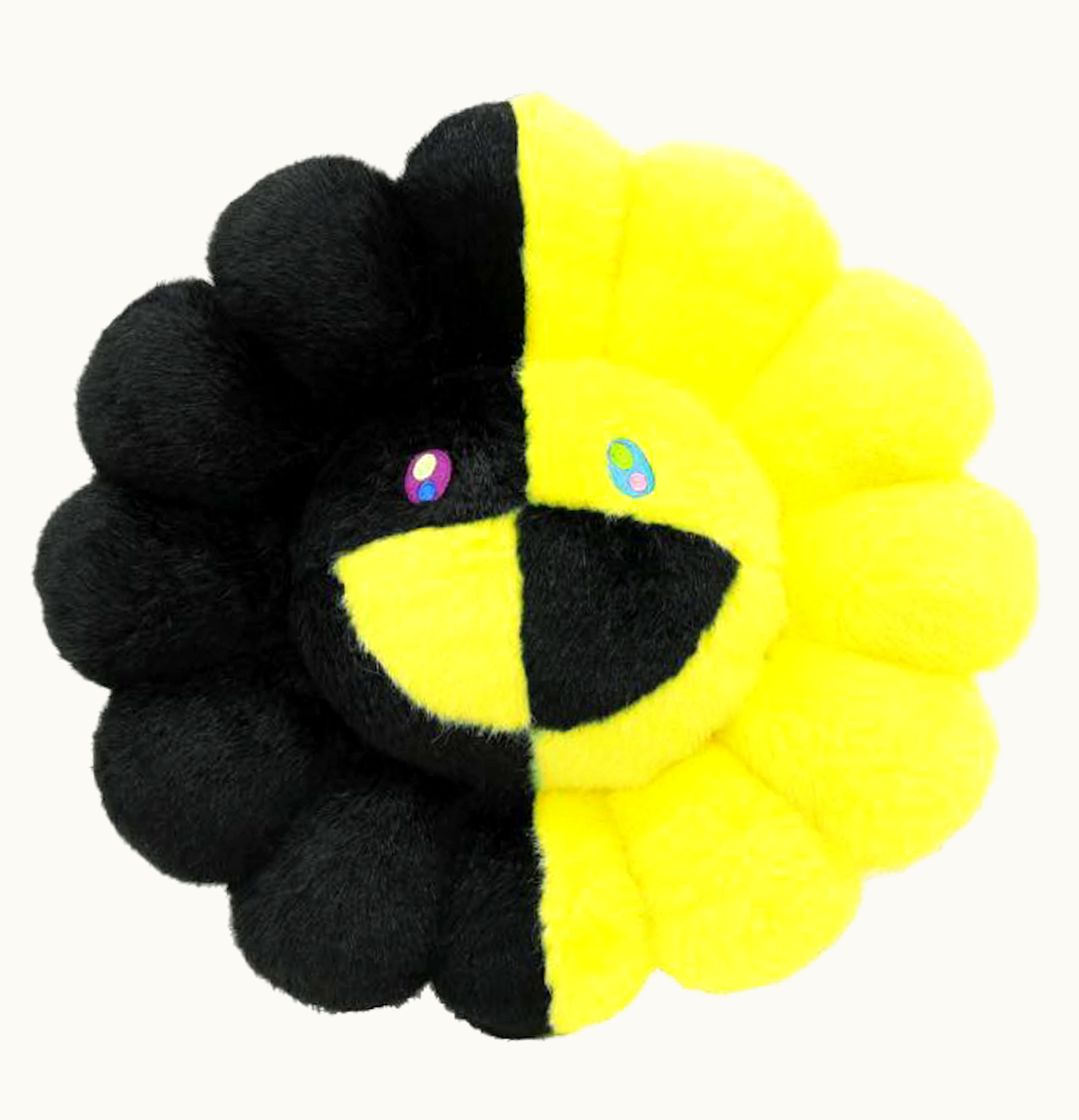 Takashi Murakami Takashi Murakami x HIKARU Collaboration Flower Plush 30CM Black Yellow