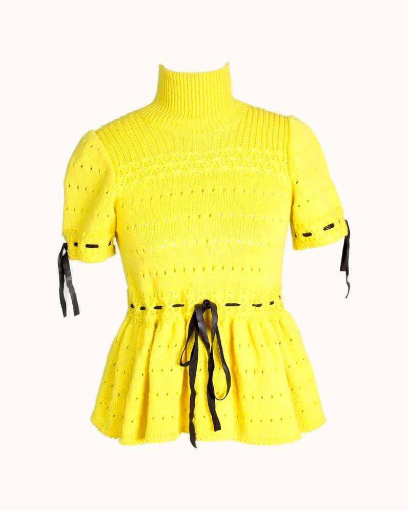 Jean-Paul Gaultier Jean Paul Gaultier Yellow Wool Sweater, Fall 2003
