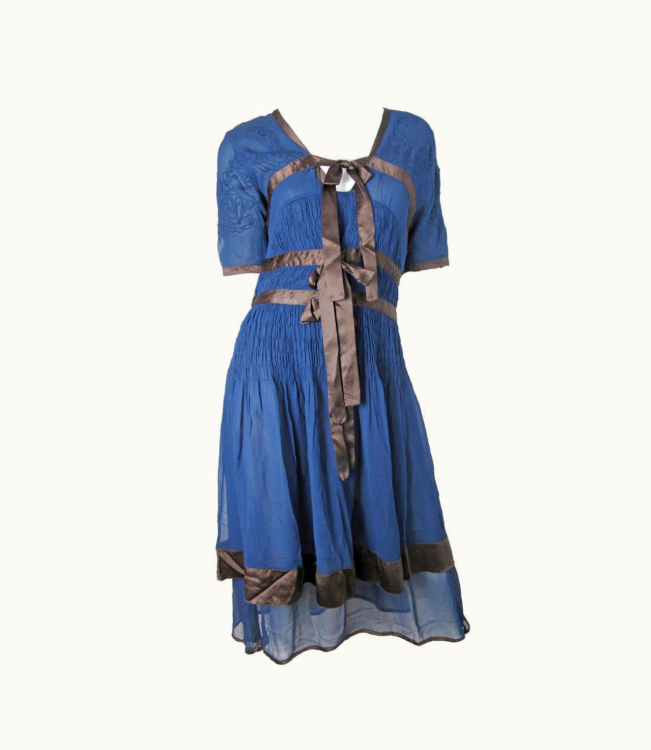 Jean-Paul Gaultier Jeans Paul Gaultier Sheer Chiffon Dress With Bows C