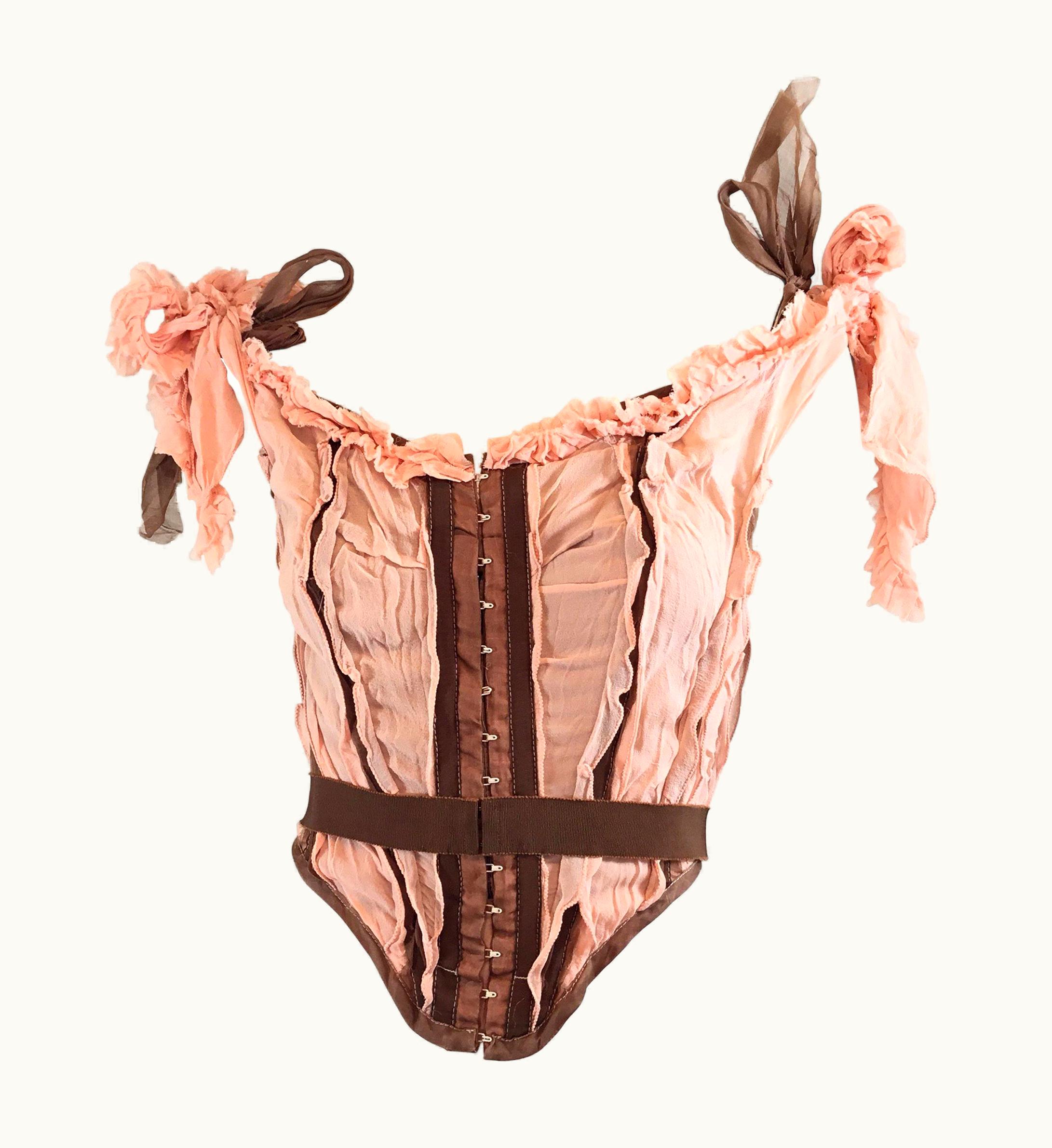 Jean-Paul Gaultier Jean Paul Gaultier S/S 2005 Runway Chiffon Bustier Top