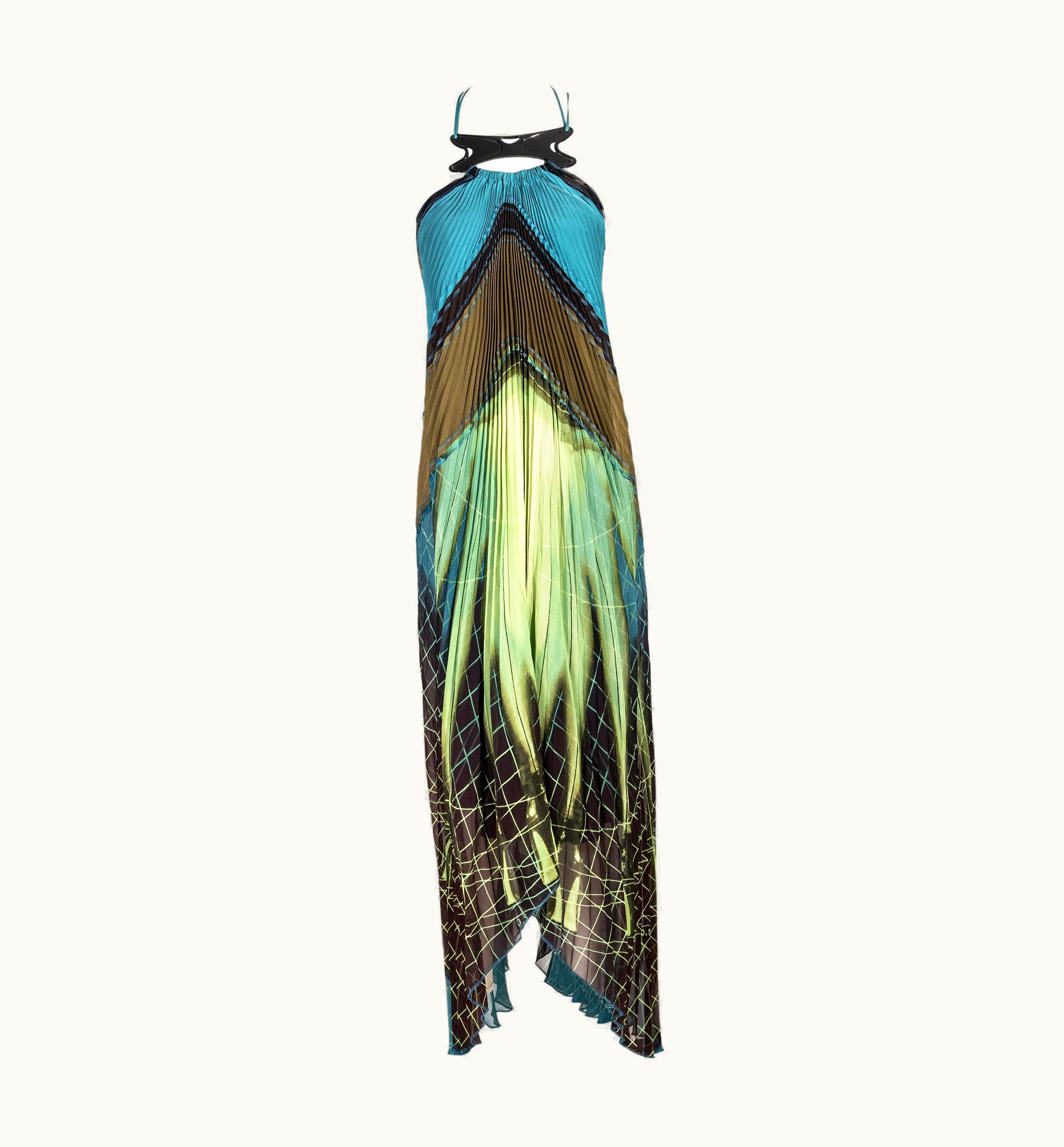 Jean-Paul Gaultier S/S 2005 Jean Paul Gaultier Silk Patterned Midi Dress