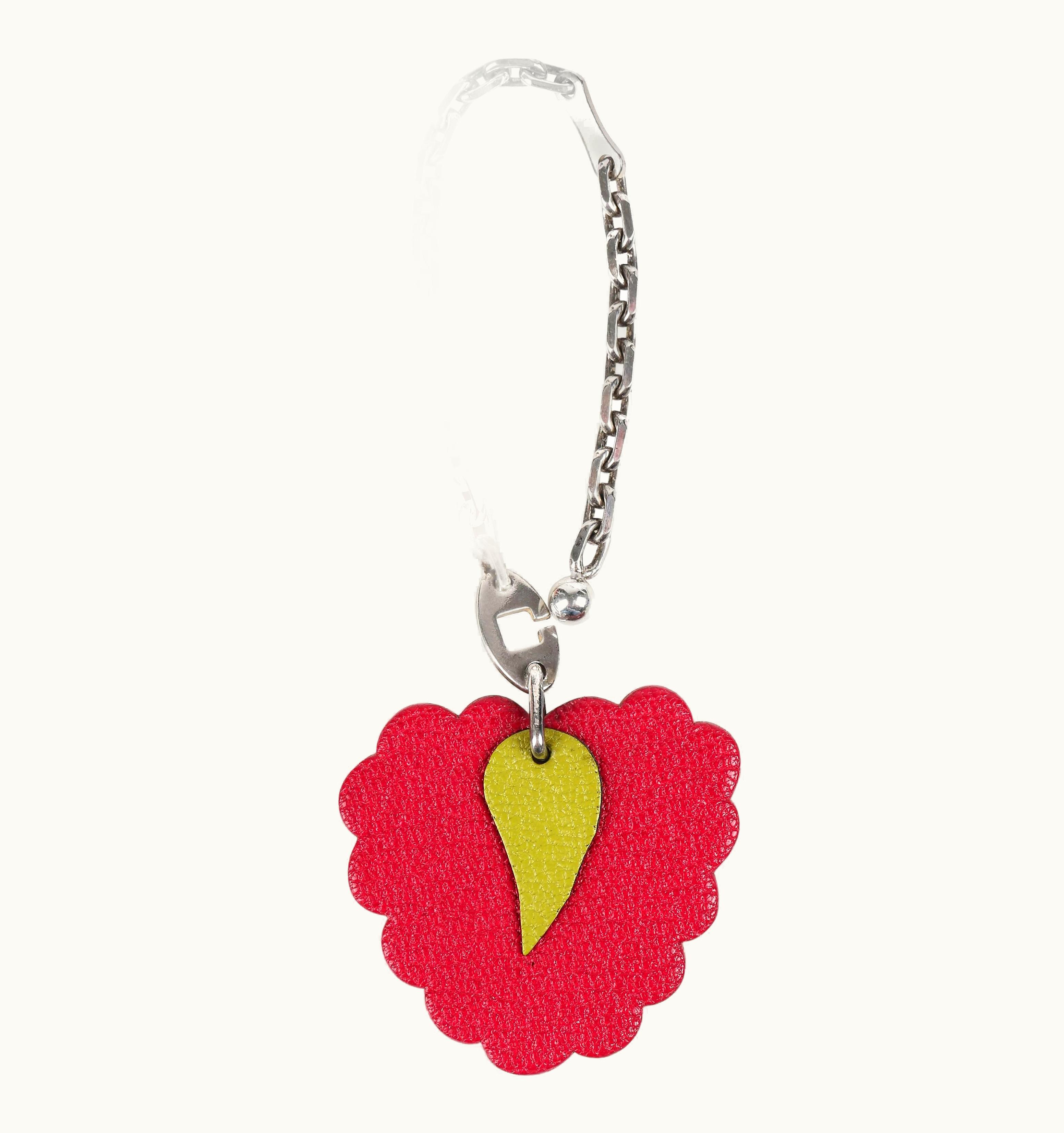 Jean-Paul Gaultier Hermes S/S 2005 Jean Paul Gaultier Raspberry Leather S/S Sterling Bag Purse Charm