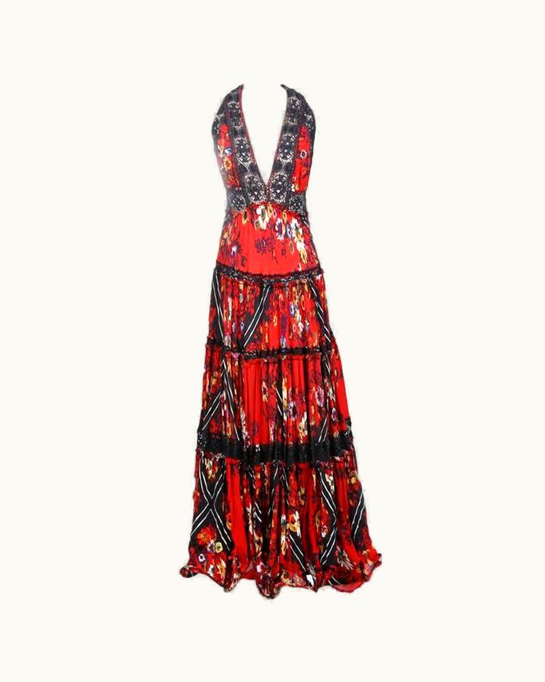 Jean-Paul Gaultier Jean Paul Gaultier Floral Panel Dress, Spring 2006