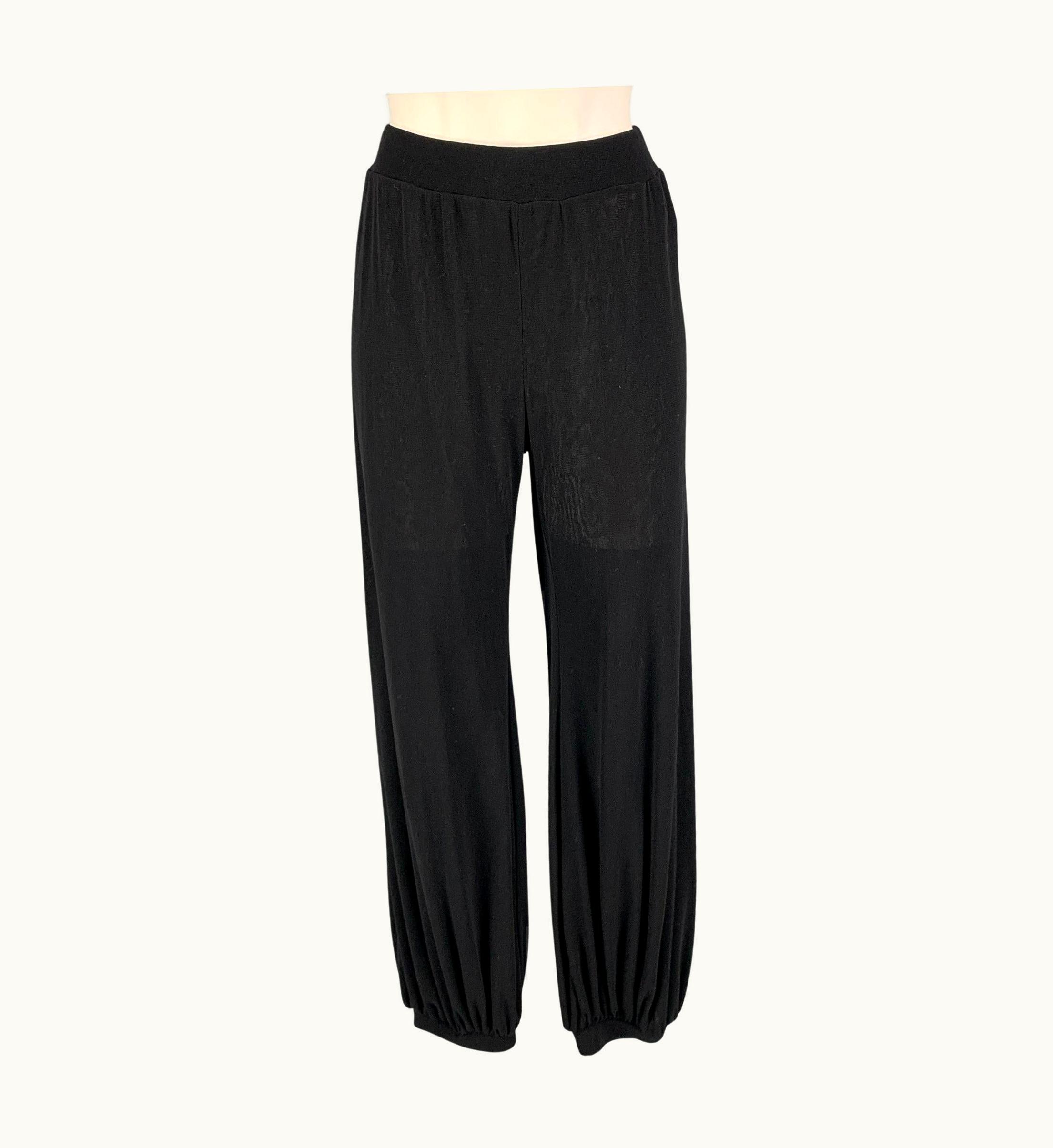 Jean-Paul Gaultier Jean Paul Gaultier Soleil Black Nylon Elastic Cuffs Casual Pants