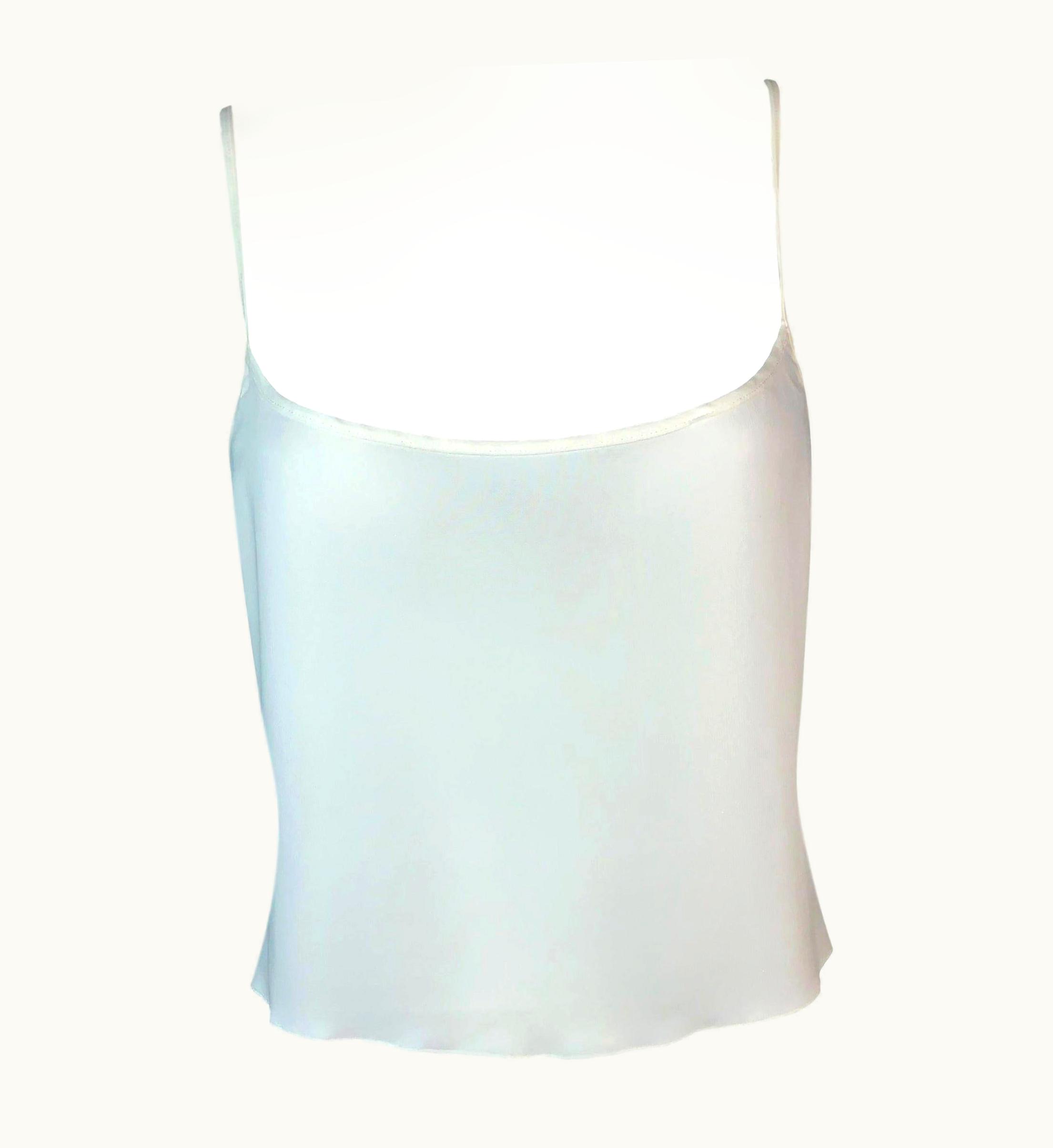 Jean-Paul Gaultier S/S 2008 Jean Paul Gaultier Sem-Sheer Ivory Slip Crop Top UZ0597118