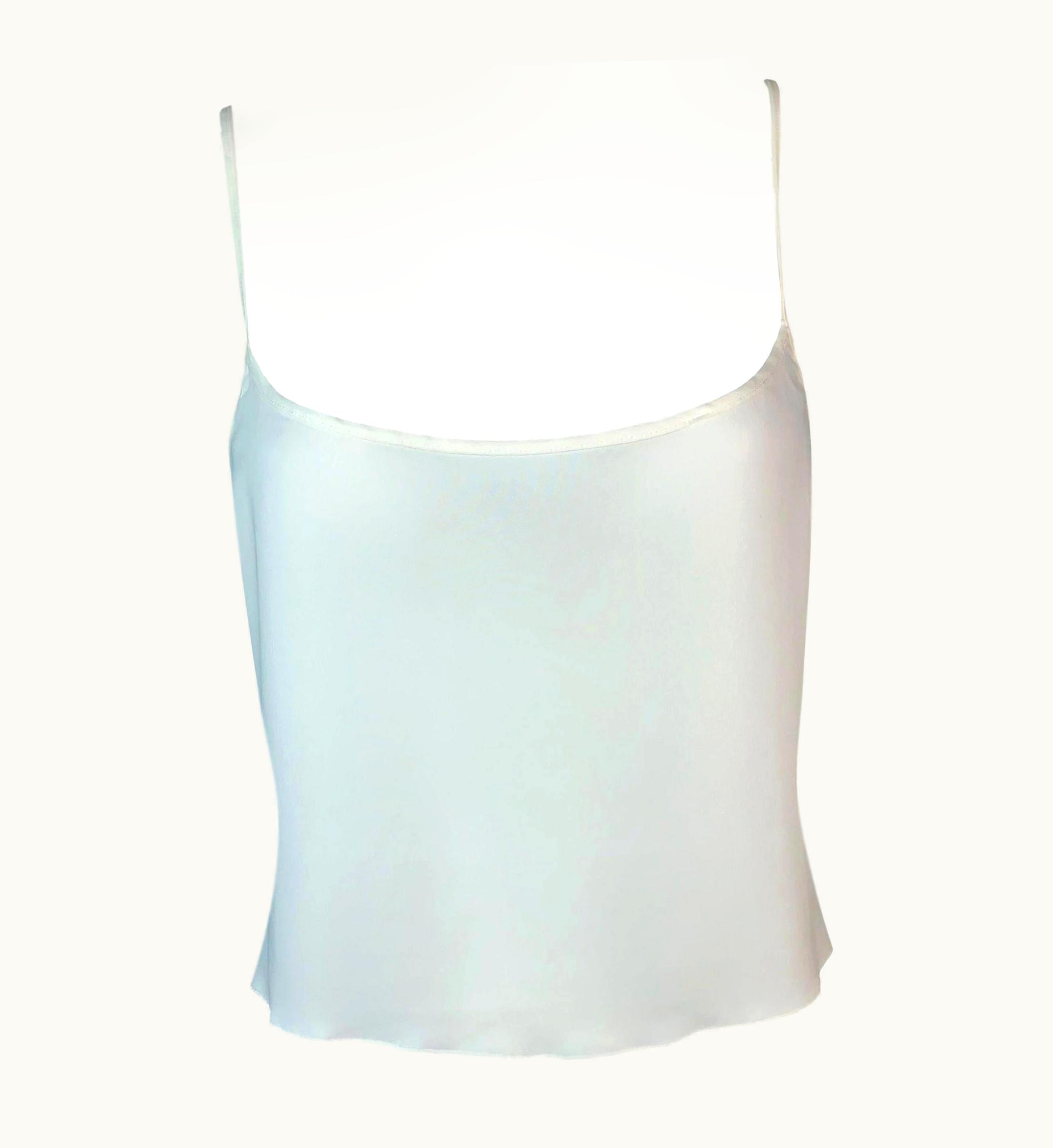 Jean-Paul Gaultier S/S 2008 Jean Paul Gaultier Sem-Sheer Ivory Slip Crop Top UZ0597119