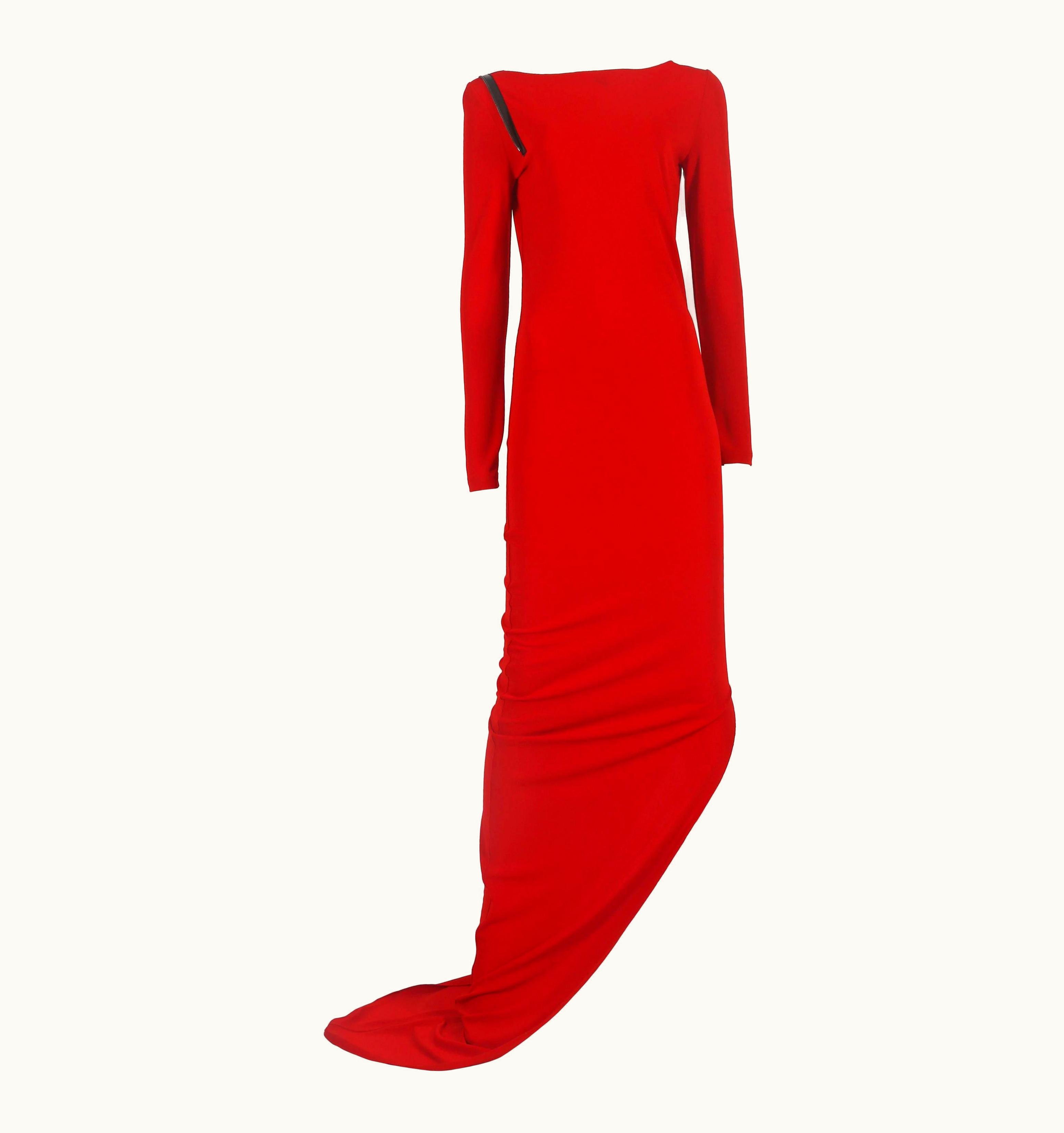 Jean-Paul Gaultier Jean Paul Gaultier Red Convertible Zip Dress, Circa 2011