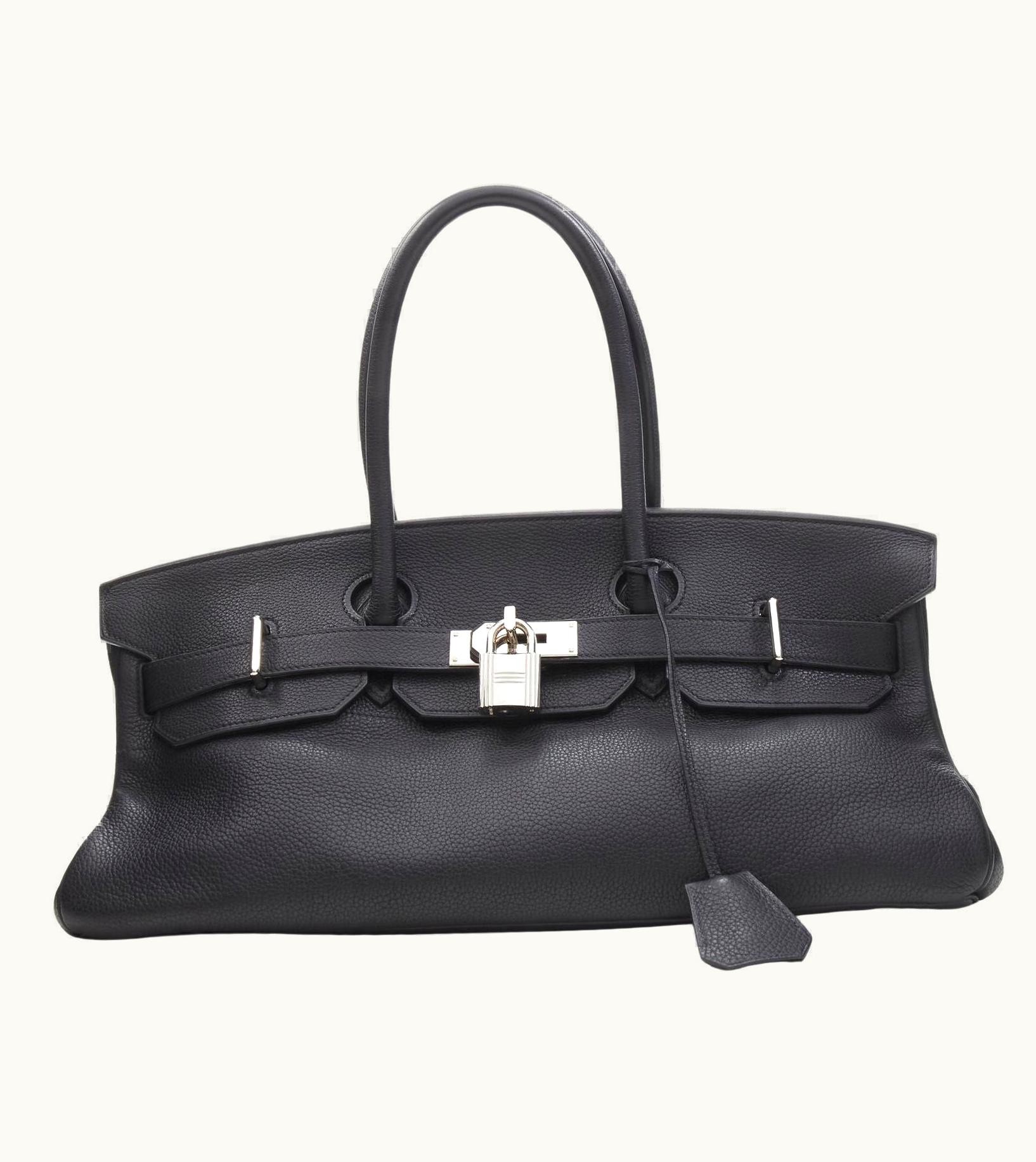 Jean-Paul Gaultier Rare Hermes Birkin Jean Paul Gaultier Black Togo Leather Phw Long Shoulder Bag
