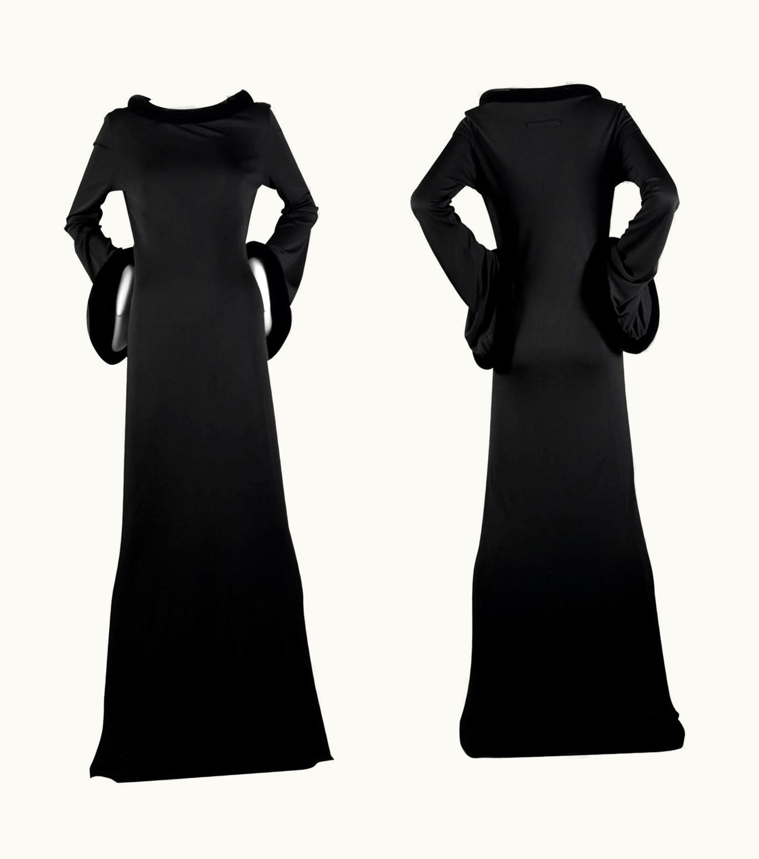 Jean-Paul Gaultier Jean Paul Gaultier Miley Cyrus Rolled Velvet Hoops Long Dress Evening Gown