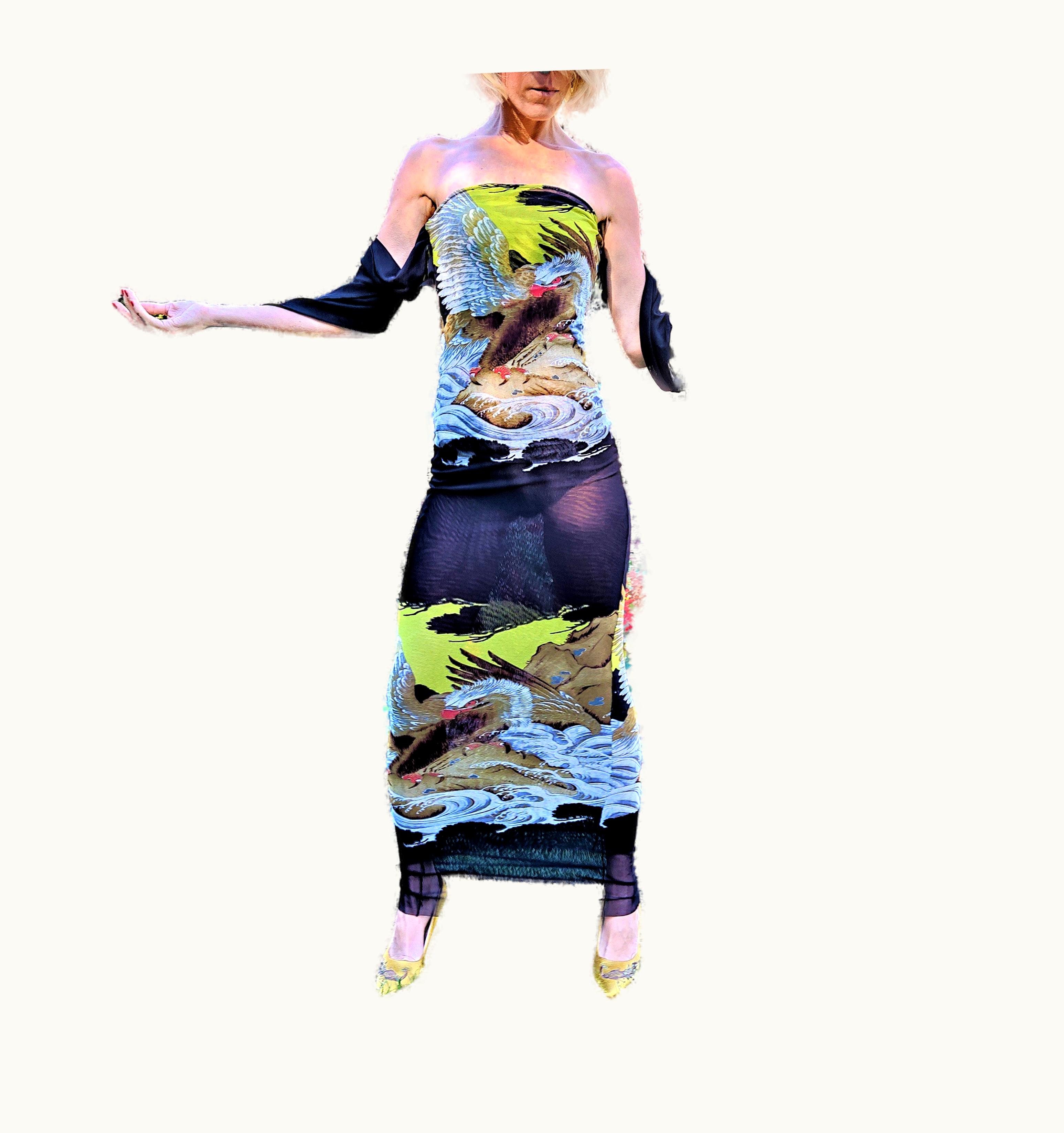 Jean-Paul Gaultier Jean Paul Gaultier Jpg Soleil Golden Eagle Hawk Kendall Jenner Dress Top Set