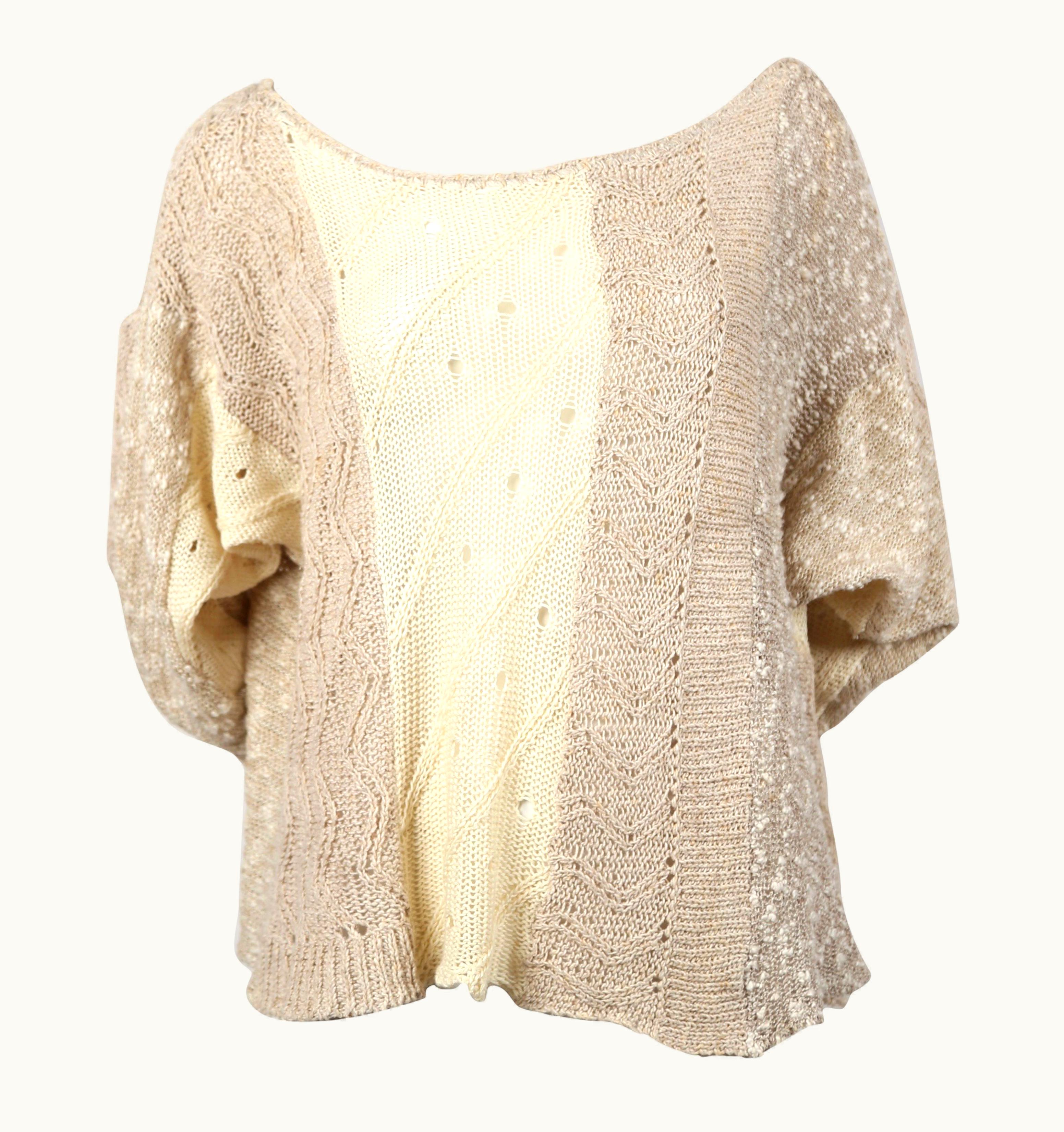 Issey Miyake 1984 Issey Miyake Oversized Off-the Shoulder Runway Sweater