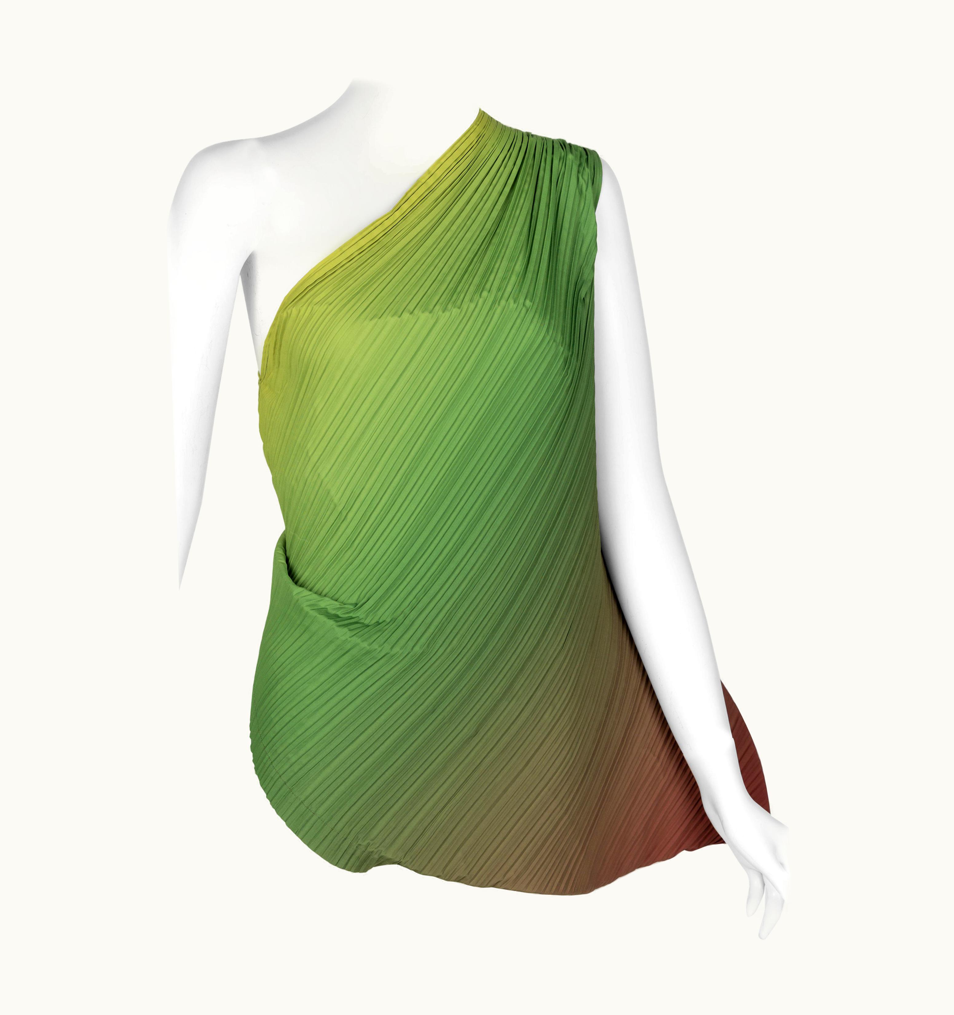 Issey Miyake Early Issey Miyake 1989 Collection Ombre One Shoulder Top