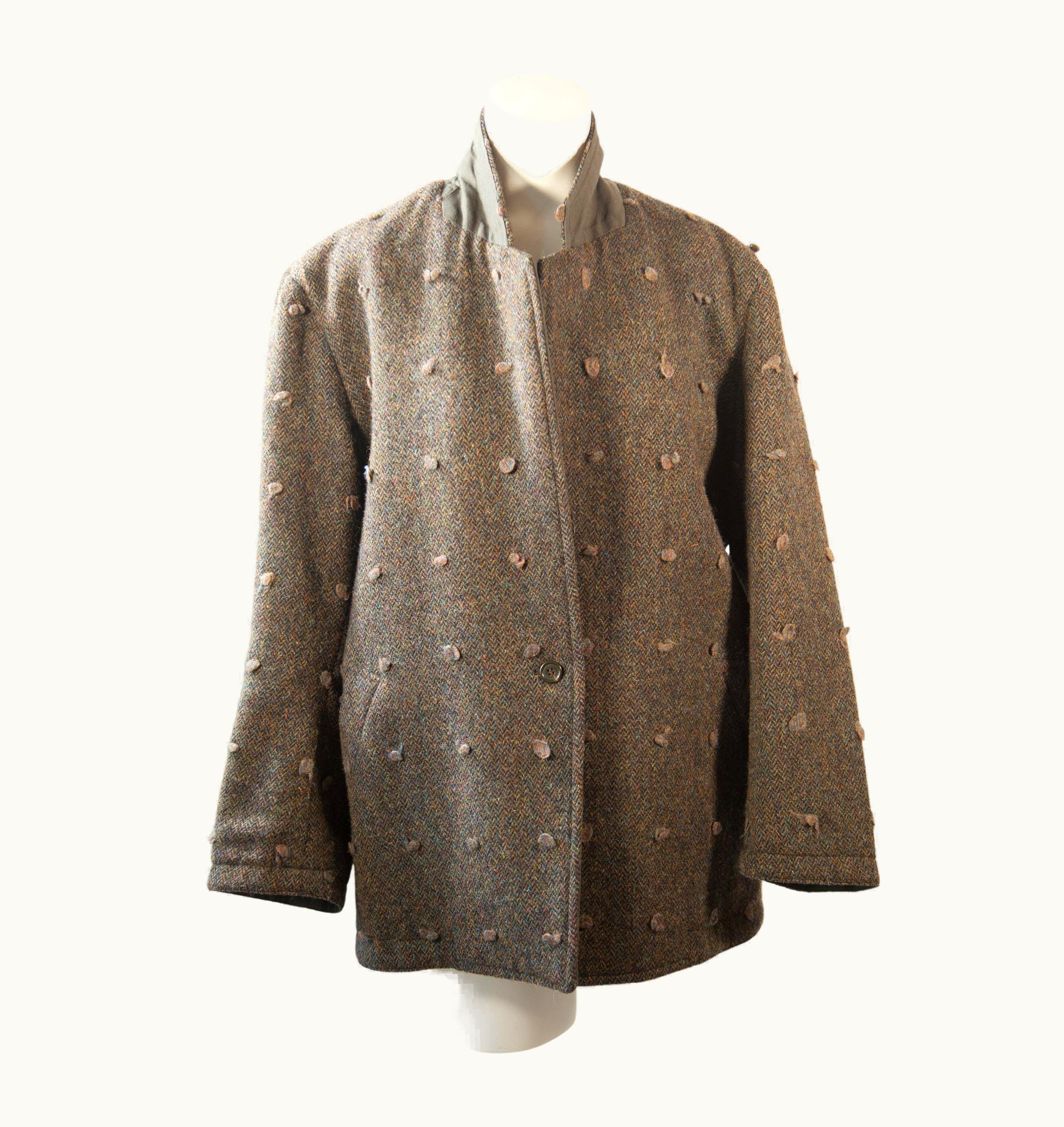 Issey Miyake Issey Miyake, Rare, Reversible, Wool, Tweed Jacket, 1970s