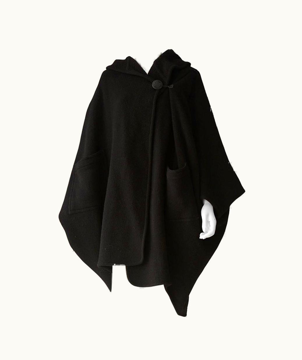 Issey Miyake Rare Original Issey Miyake Black Wool Butterfly Coat