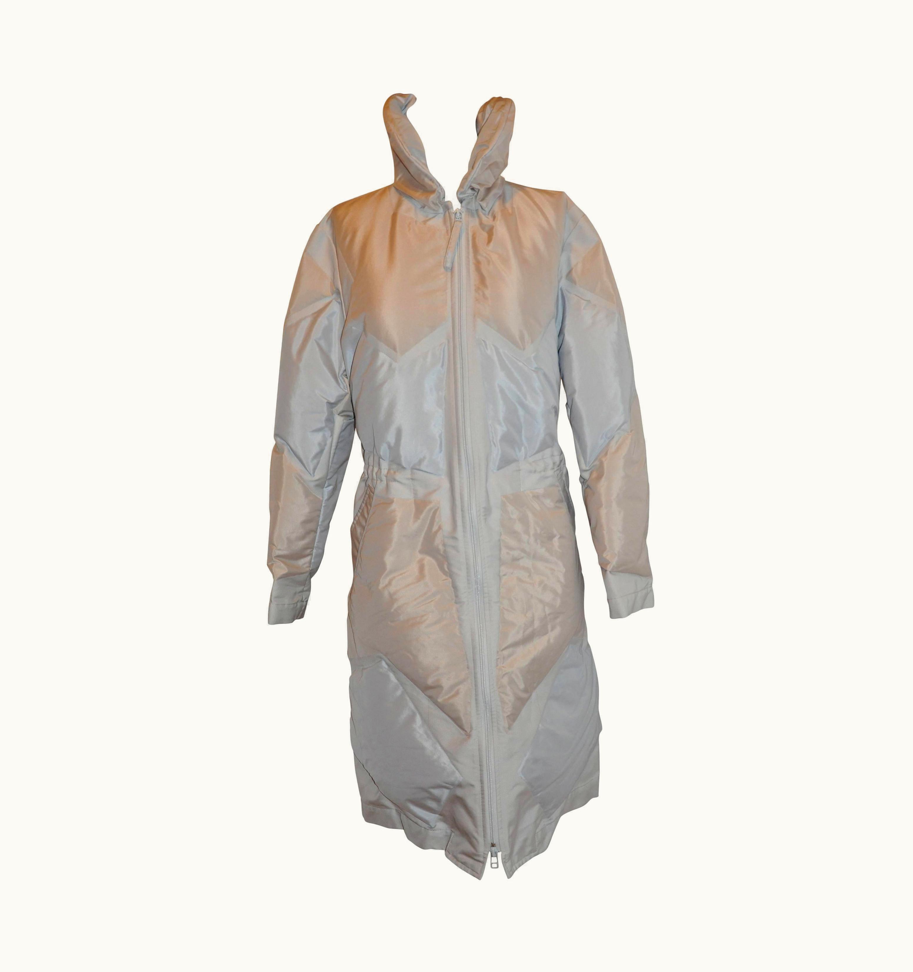 Issey Miyake Issey Miyake Abstract Down Coat With Adjustable Drawstring