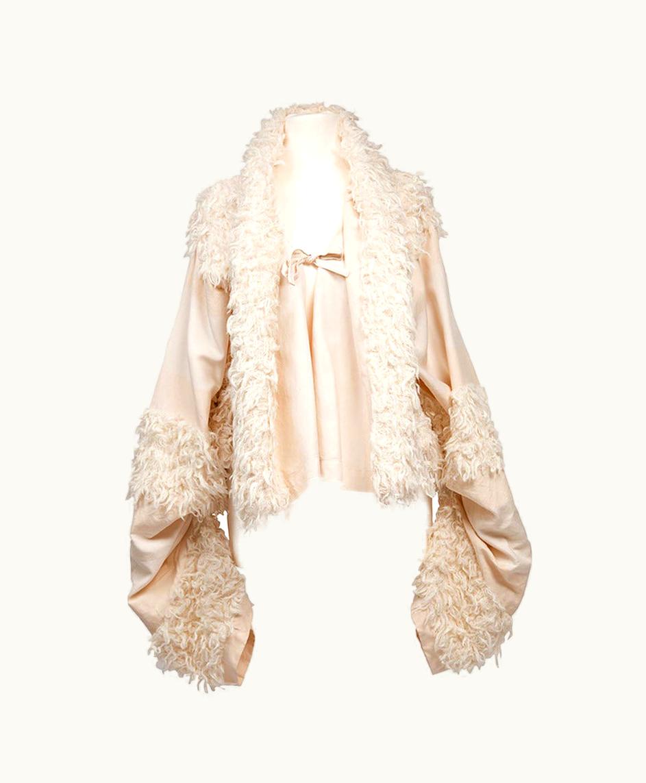 Issey Miyake Issey Miyake White Cotton White Mohair Jacket Circa 1990s