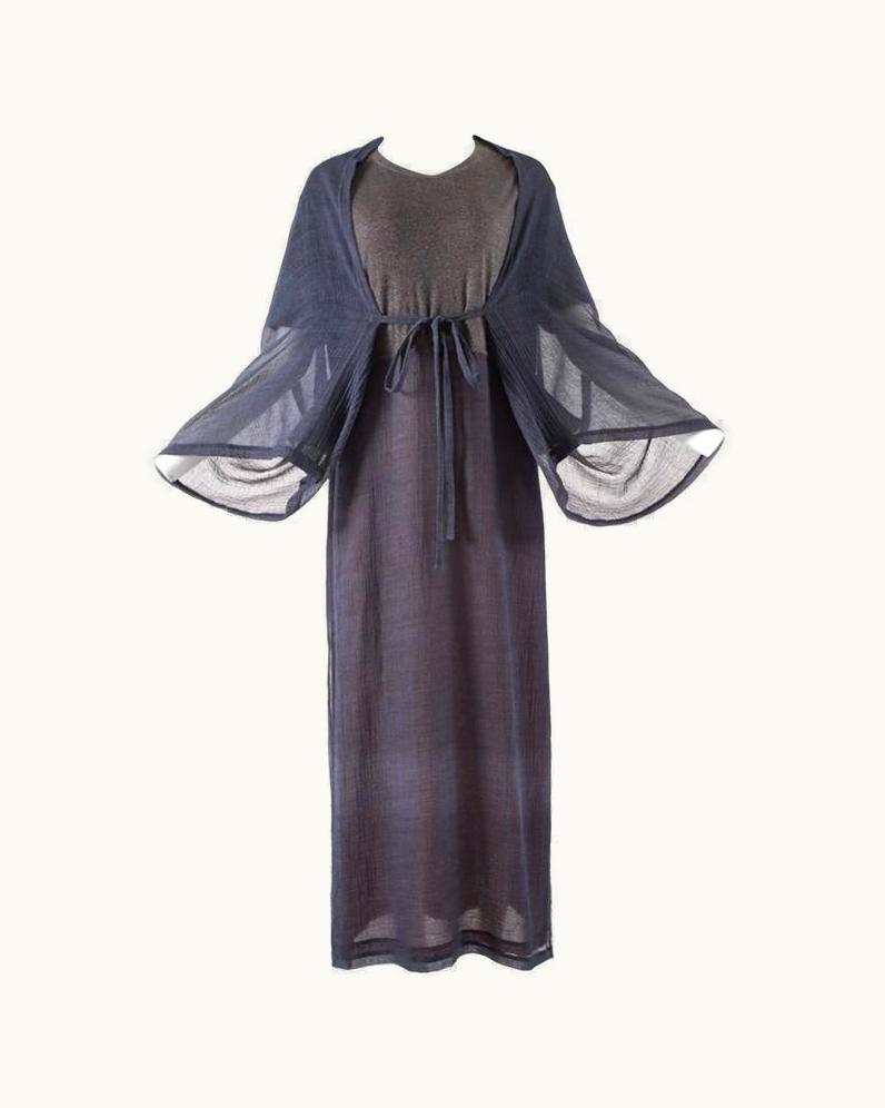 Issey Miyake Issey Miyake 1990s Layered Shirt Dress With Attached Cardigan