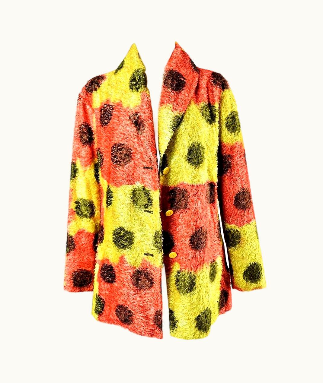 Issey Miyake An Issey Miyaké Plush Acrylic Jacket Fall Winter 1998