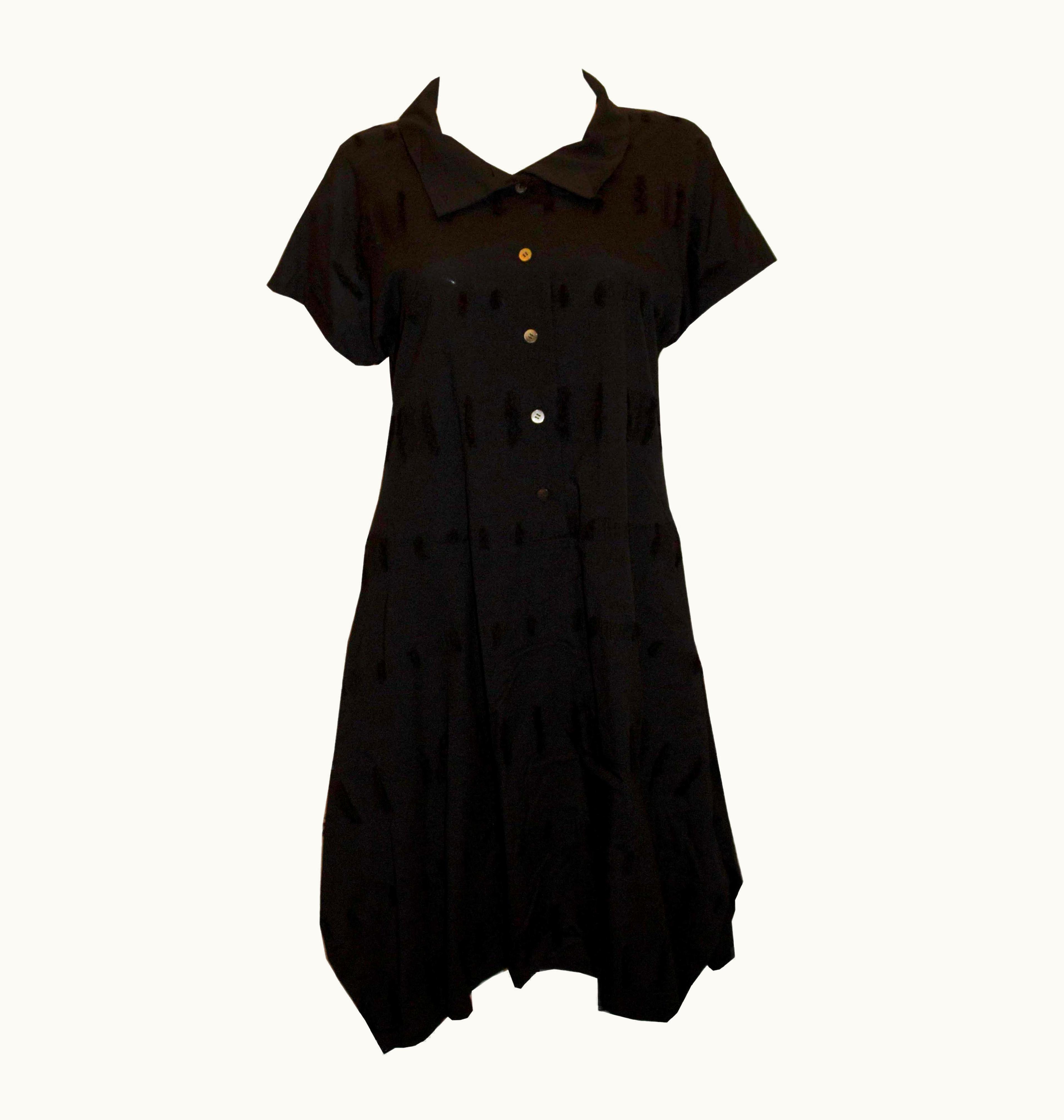 Issey Miyake Issey Miyake Haat Silk Mix Dress With Tuft Detail