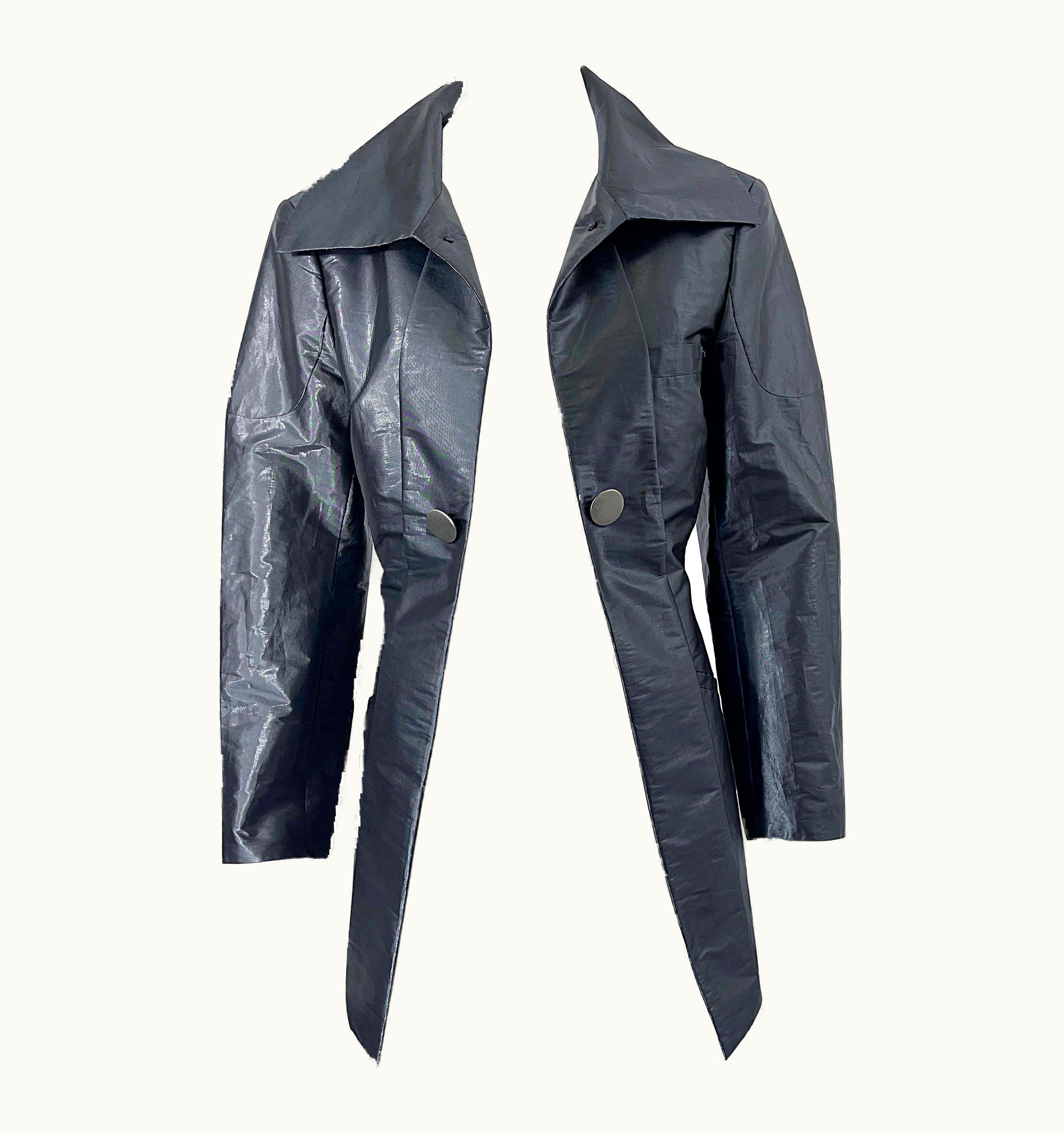Issey Miyake Issey Miyake 1990s Sharkskin Gray Metallic Vintage 90s Trench Jacket