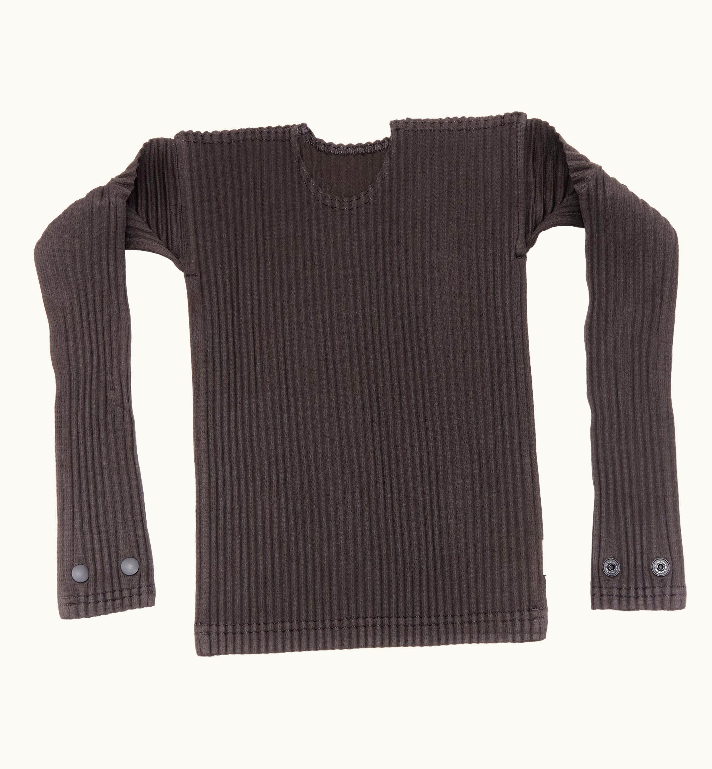 Issey Miyake Issey Miyake Homme Plisue Dark Grey Pleated Little T-shirt Crossbody Bag