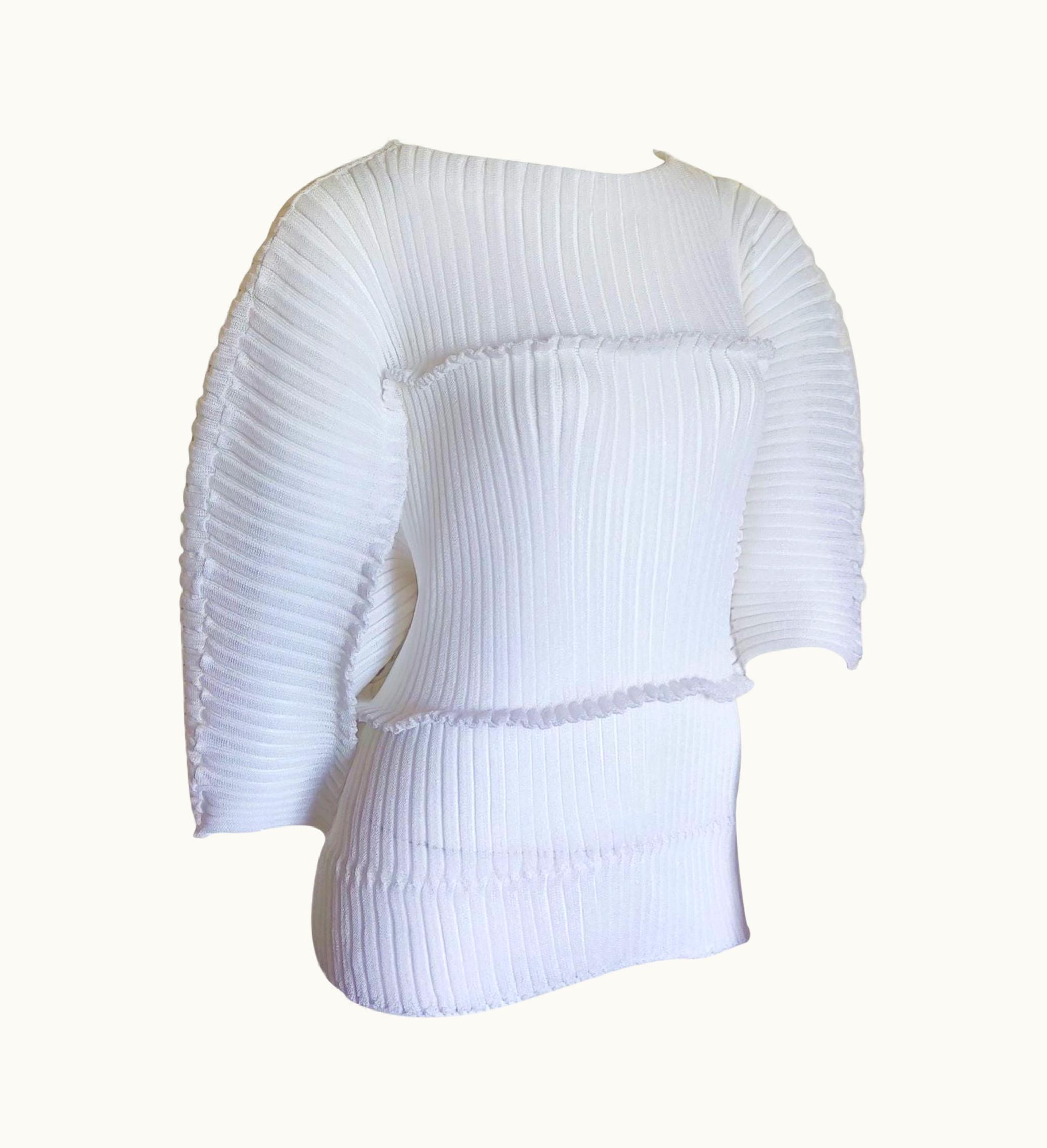 Issey Miyake Issey Miyake Vintage Runway Pleated Turquoise Blue Bat Bell 3d Sleeve Top Tee