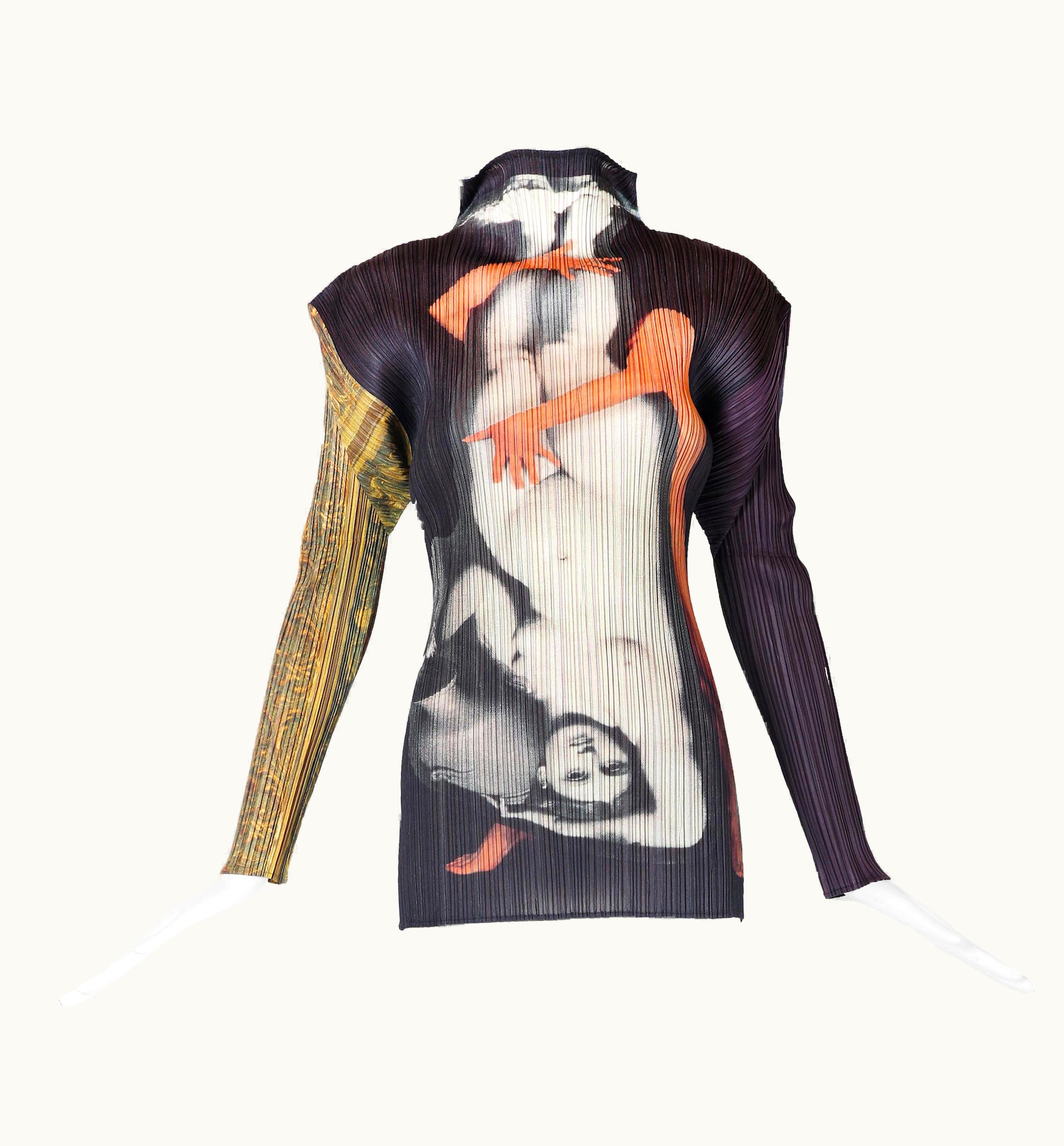 Issey Miyake Rare 1997 Issey Miyake Guest Artist Series No.1 Yasumasa Morimura Pleated Top