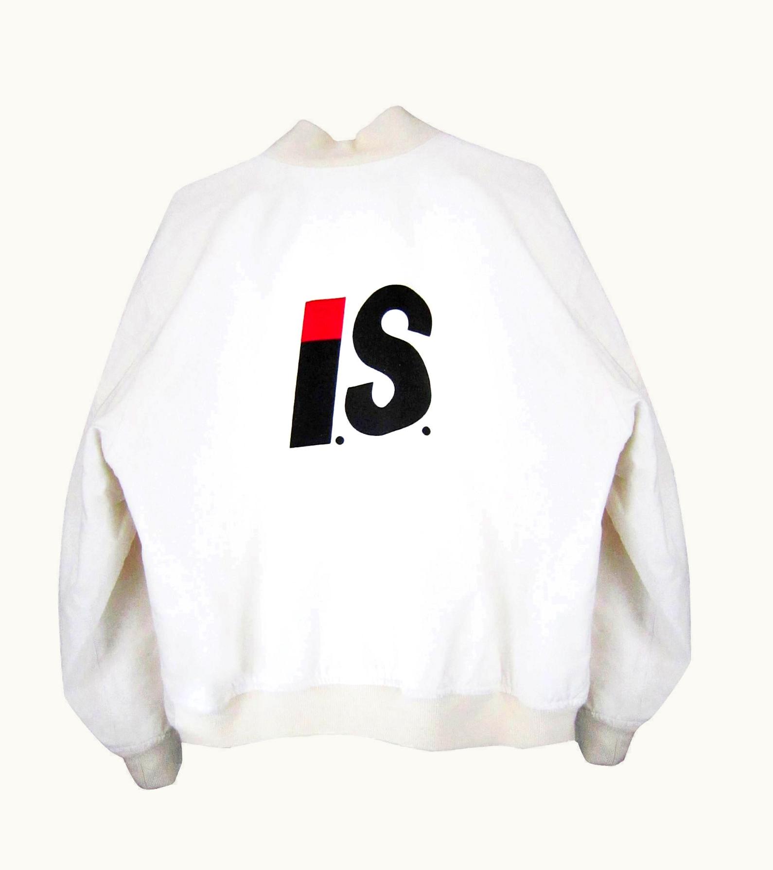 Issey Miyake I.. Issey Miyake Sport White Bomber Jacket 1980s