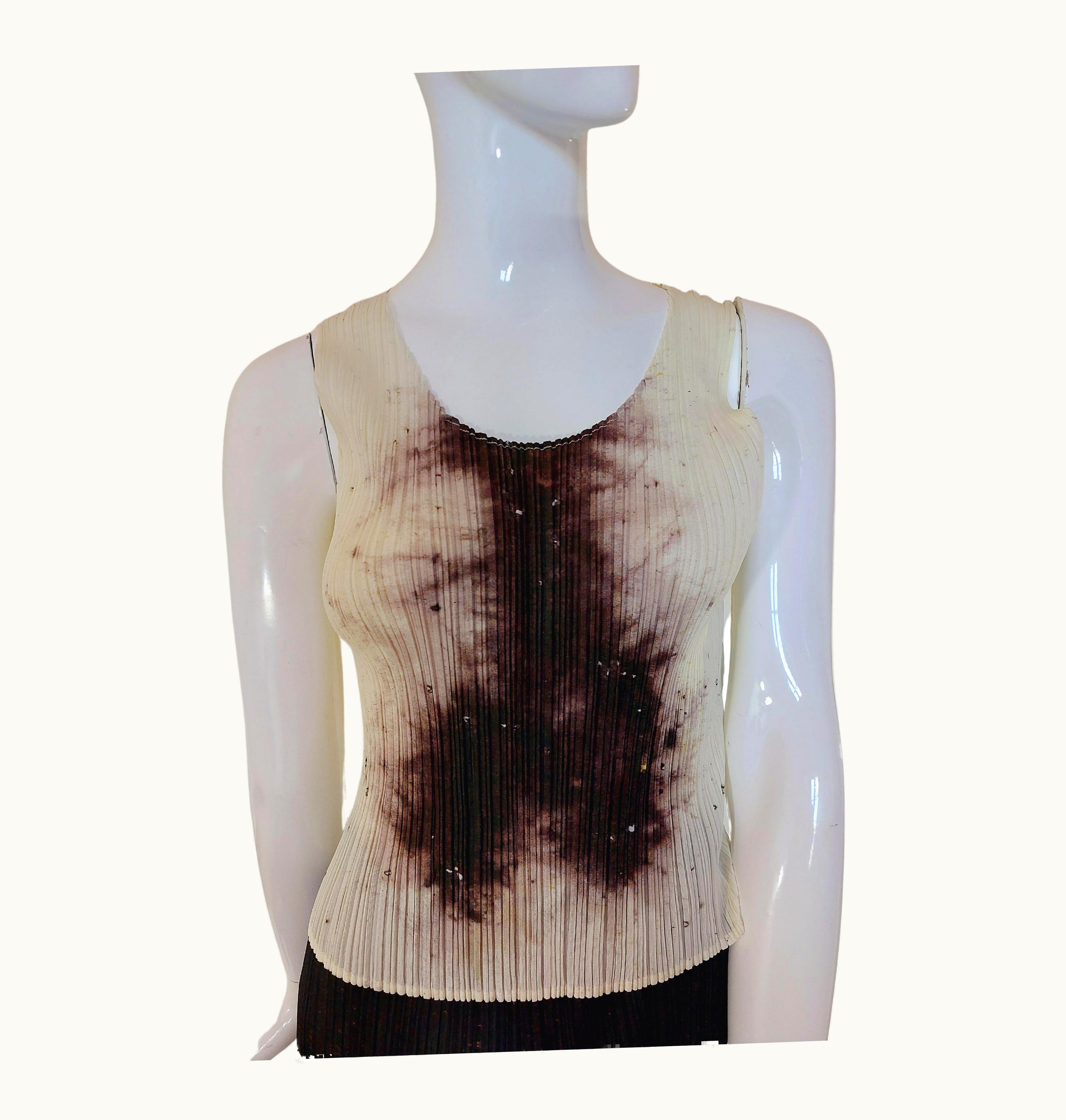 Issey Miyake Pleats Please Issey Miyake Guest Artist Series No. 4 Cai Guo-Qiang Gunpowder Top