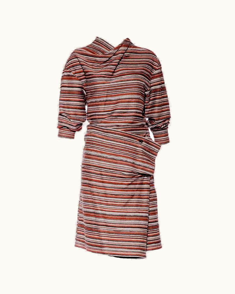 Issey Miyake Vintage Issey Miyake Brown Knit Striped Ensemble