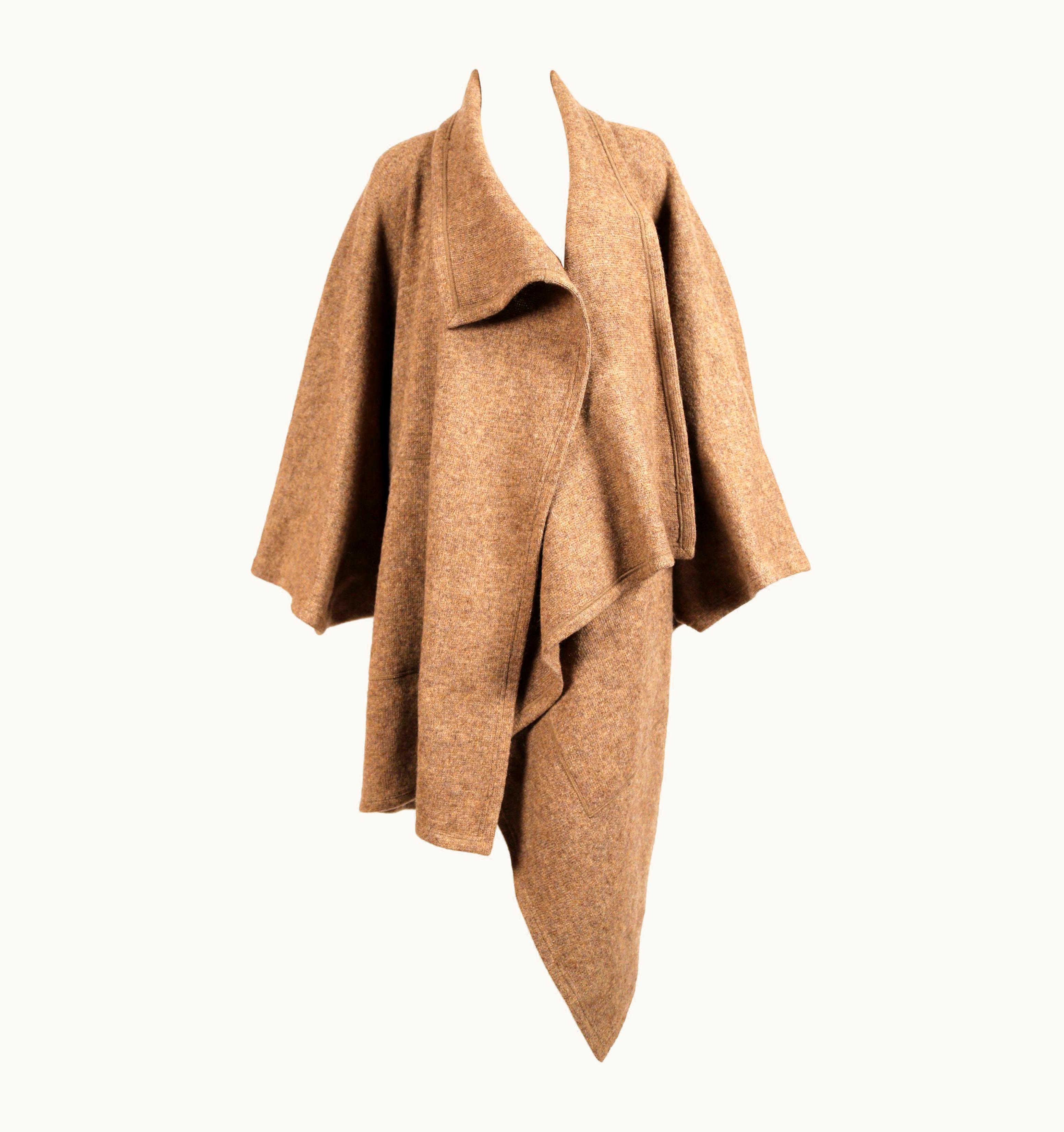 Issey Miyake 1984 Issey Miyake Draped Wool Cocoon Runway Coat UZ0597637